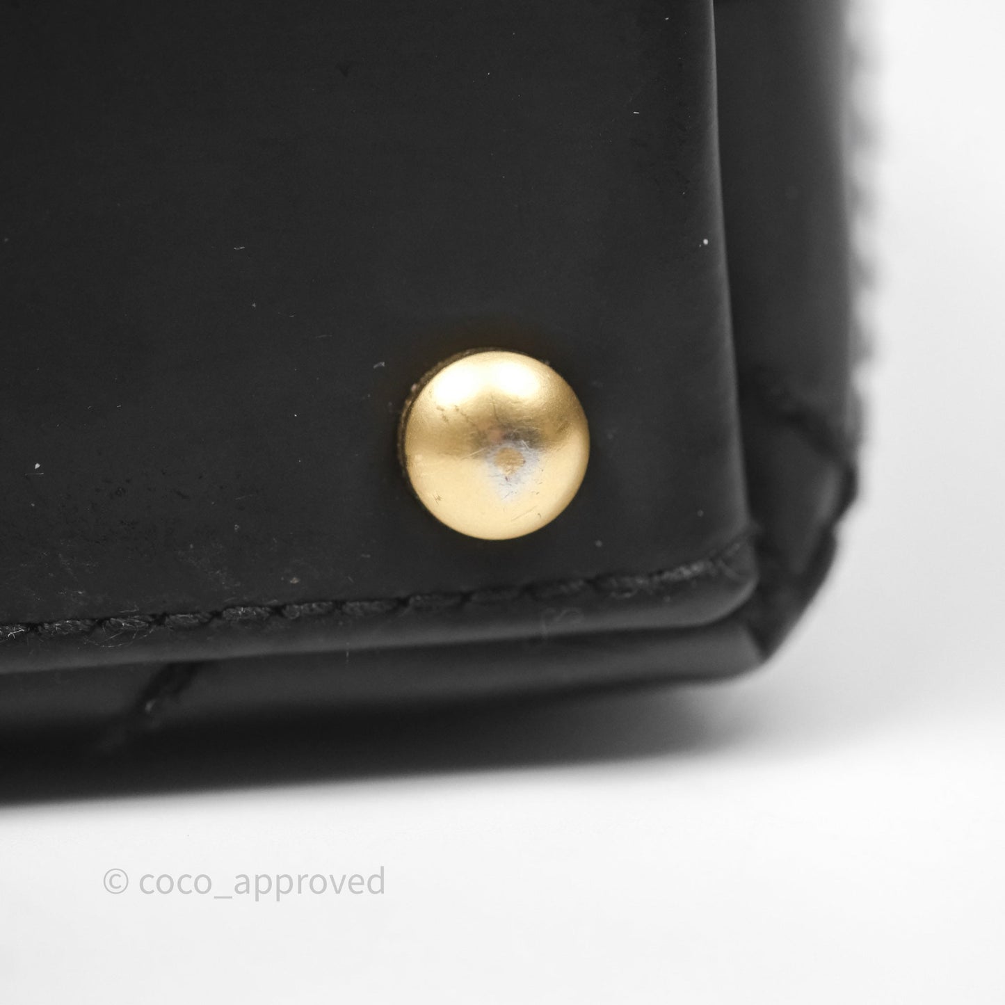 Chanel Vintage Quilted CC Tote Bag Matte Black Calfskin Gold Hardware