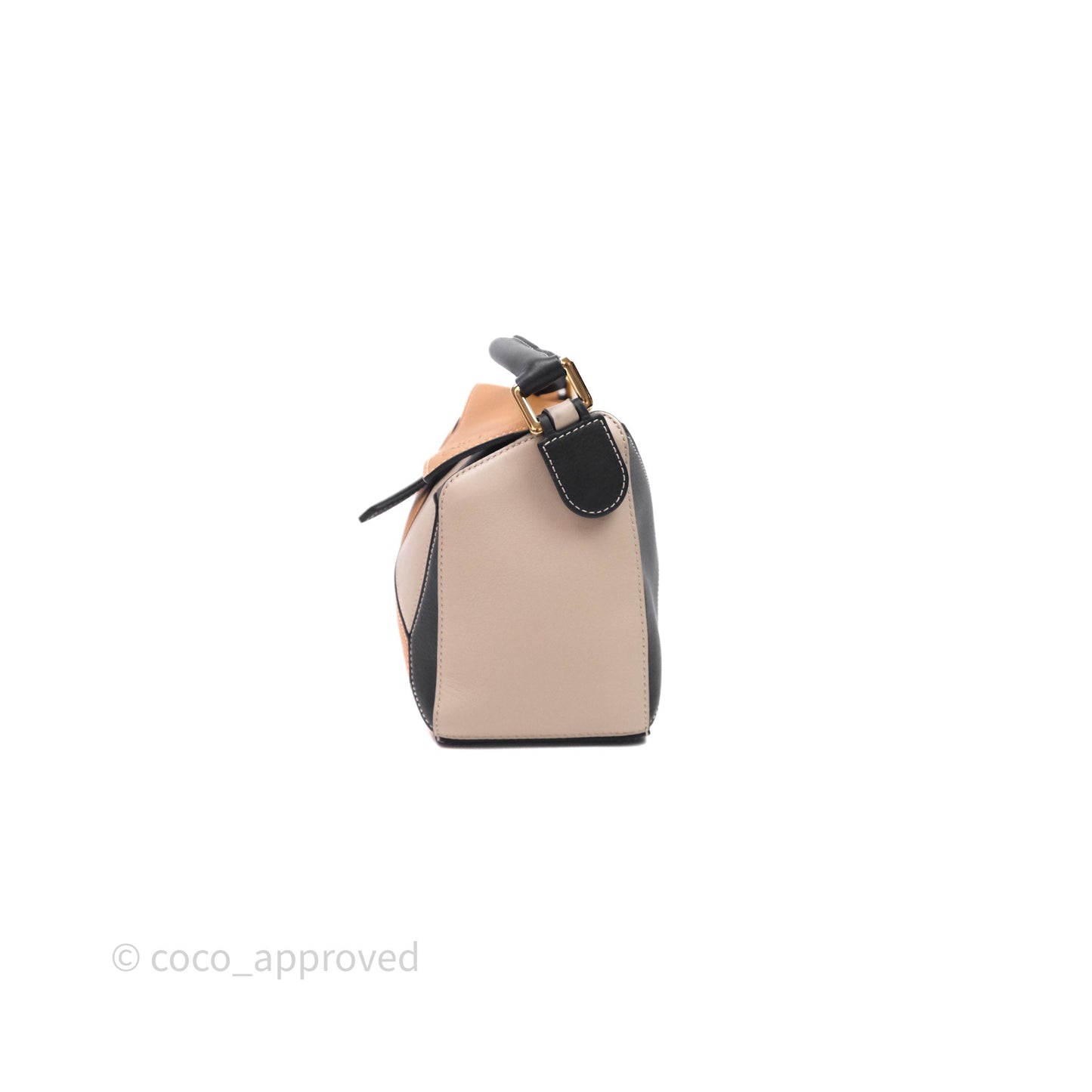 Loewe Small Puzzle Bag Amber/ Light Oat Calfskin Gold Hardware