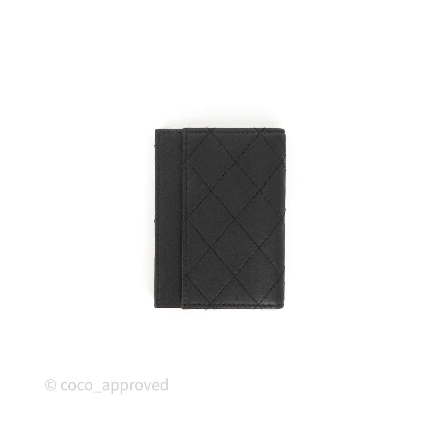 Chanel Card Holder Quilted So Black Calfskin 24P