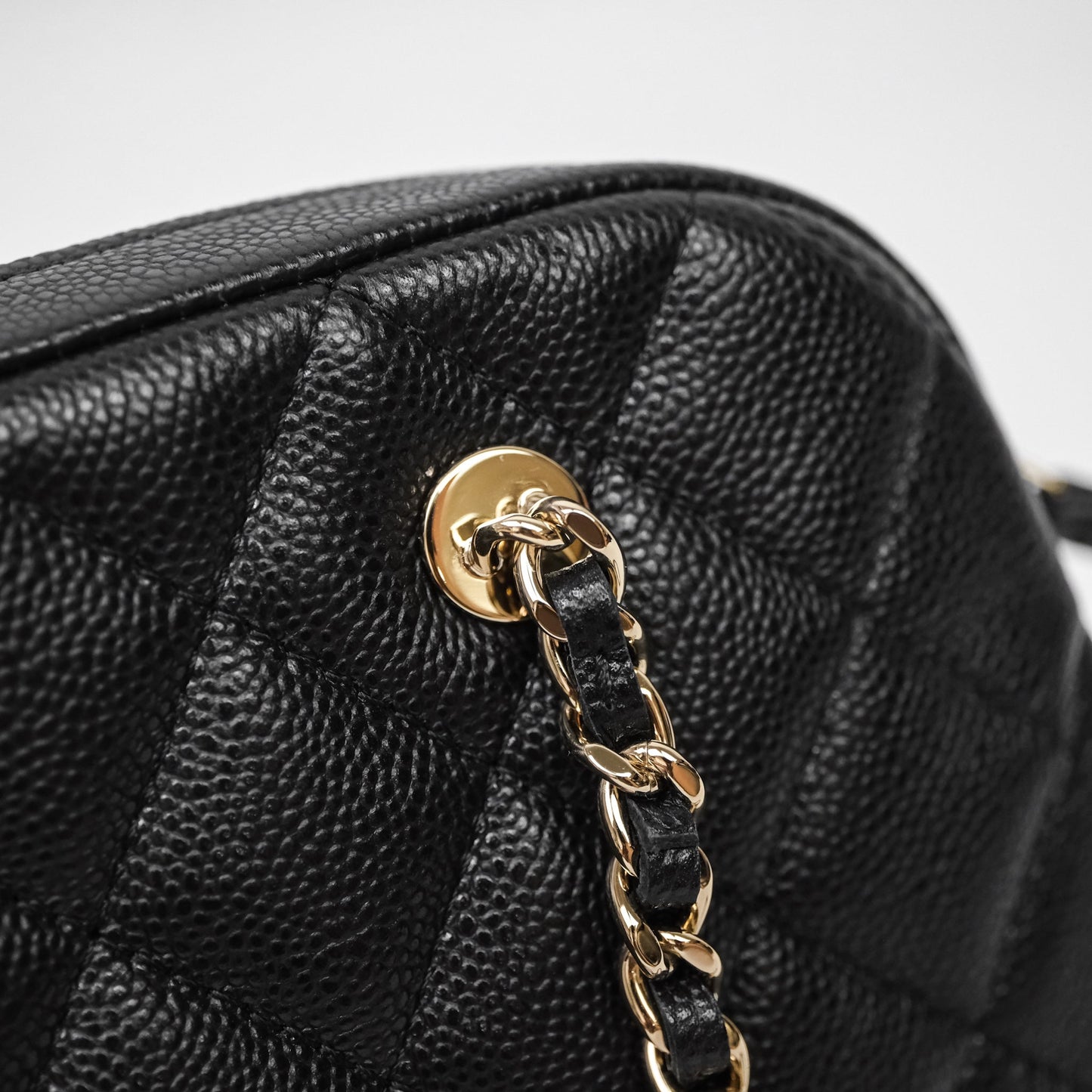 Chanel Clutch with Chain Caviar Black Gold Hardware