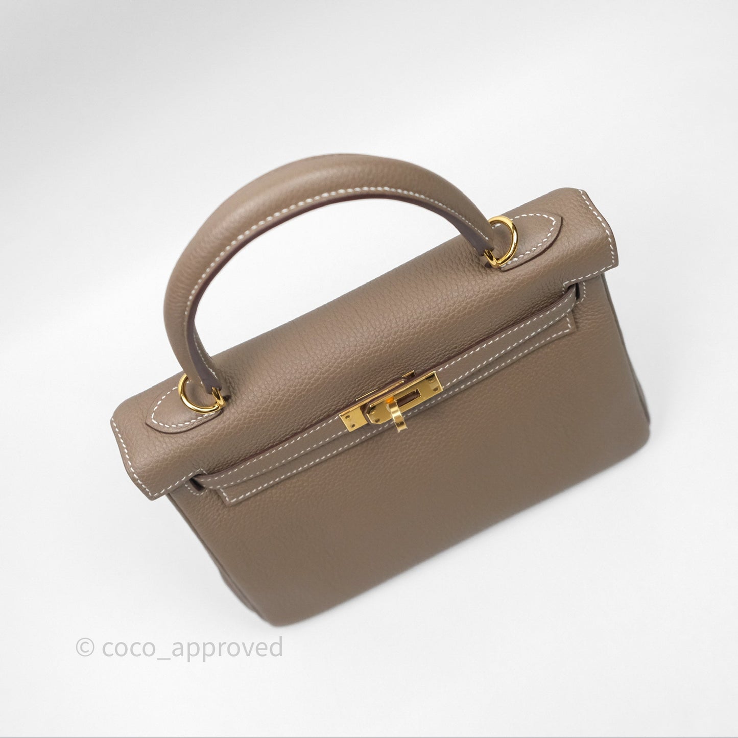 Hermès Kelly 25 Etoupe 18 Retourne Togo Gold Hardware