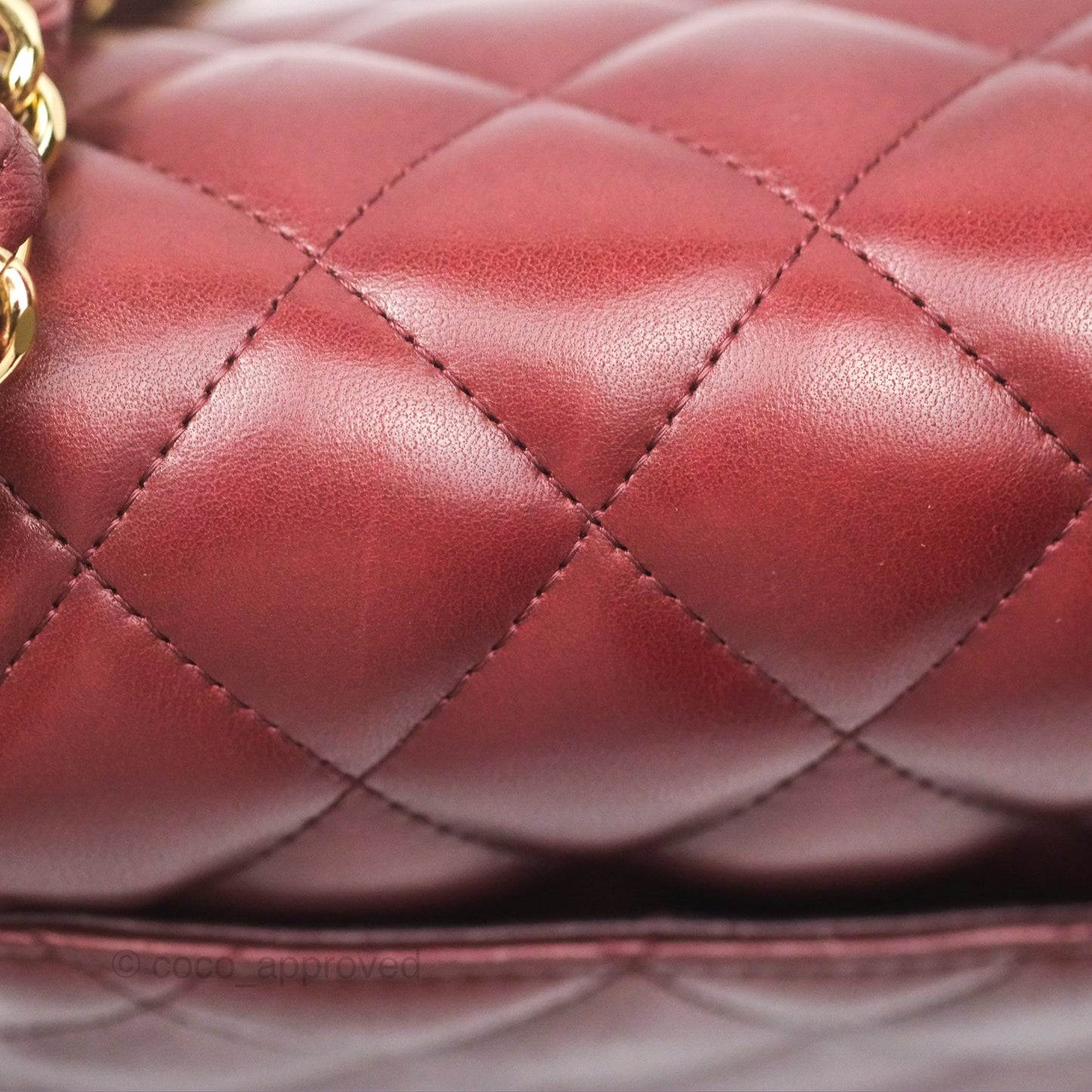 Chanel Jumbo Double Flap Burgundy Lambskin Gold Hardware