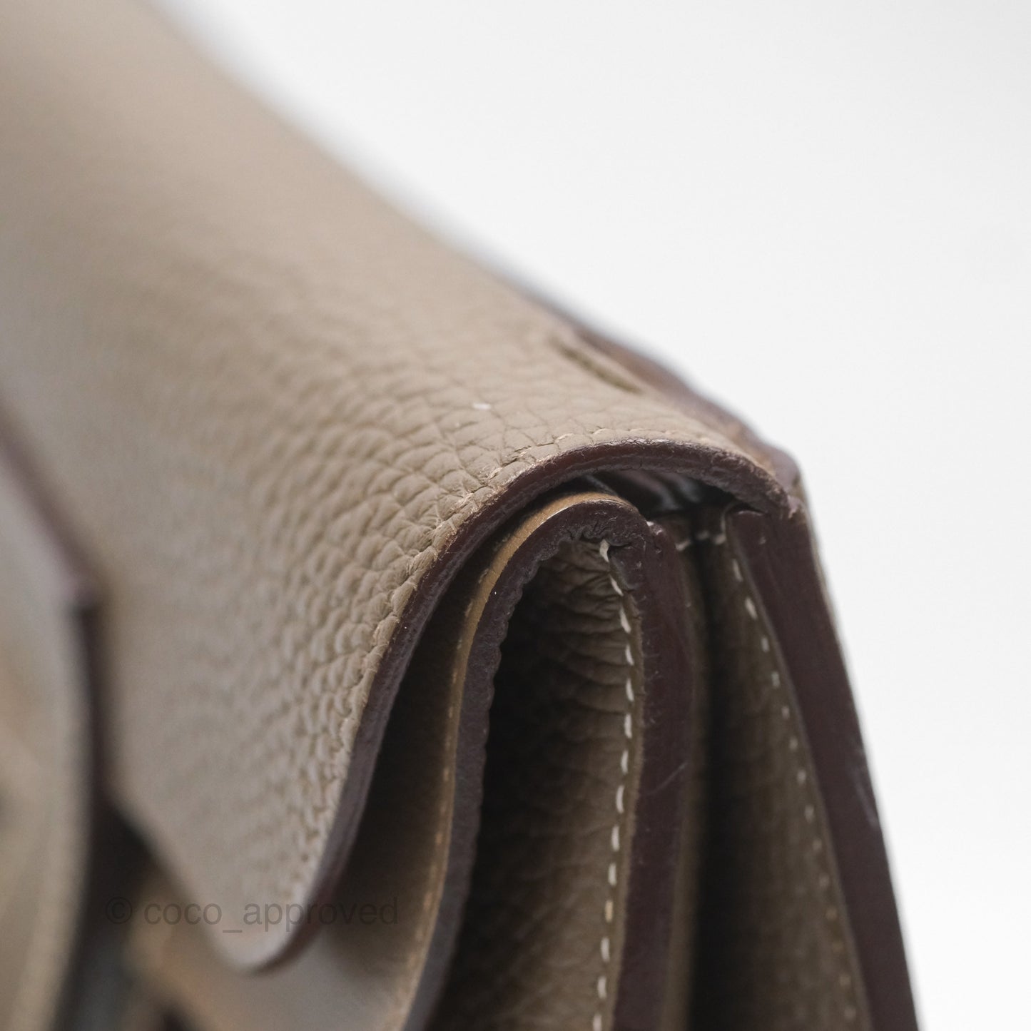 Hermès Halzan 31 Etoupe Clemence Palladium Hardware