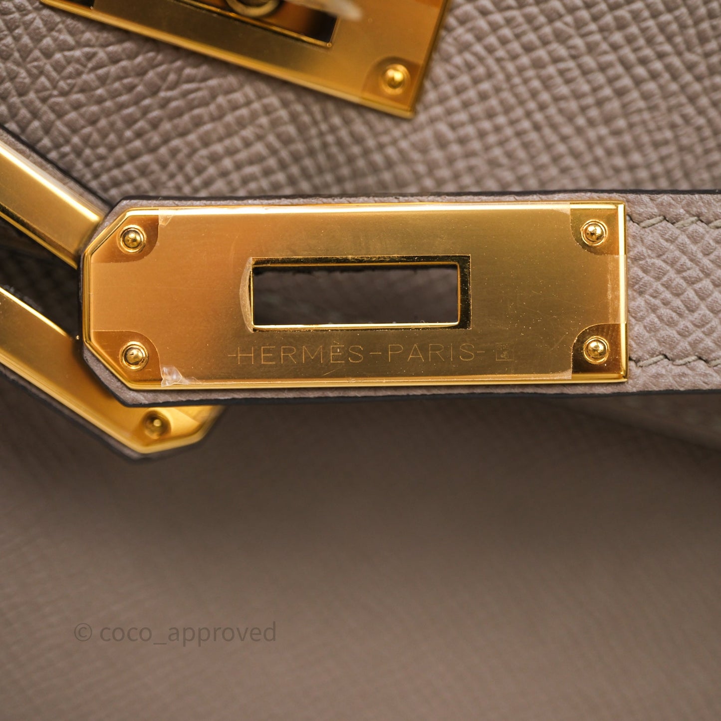 Hermès Kelly 28 Gris Asphalte Epsom Gold Hardware
