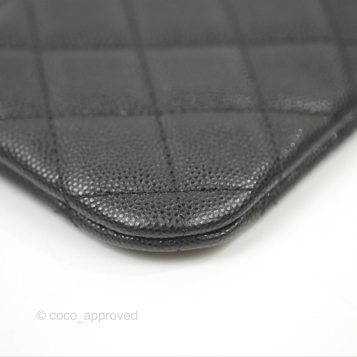 Chanel Quilted Mini O Case Black Caviar Gold Hardware