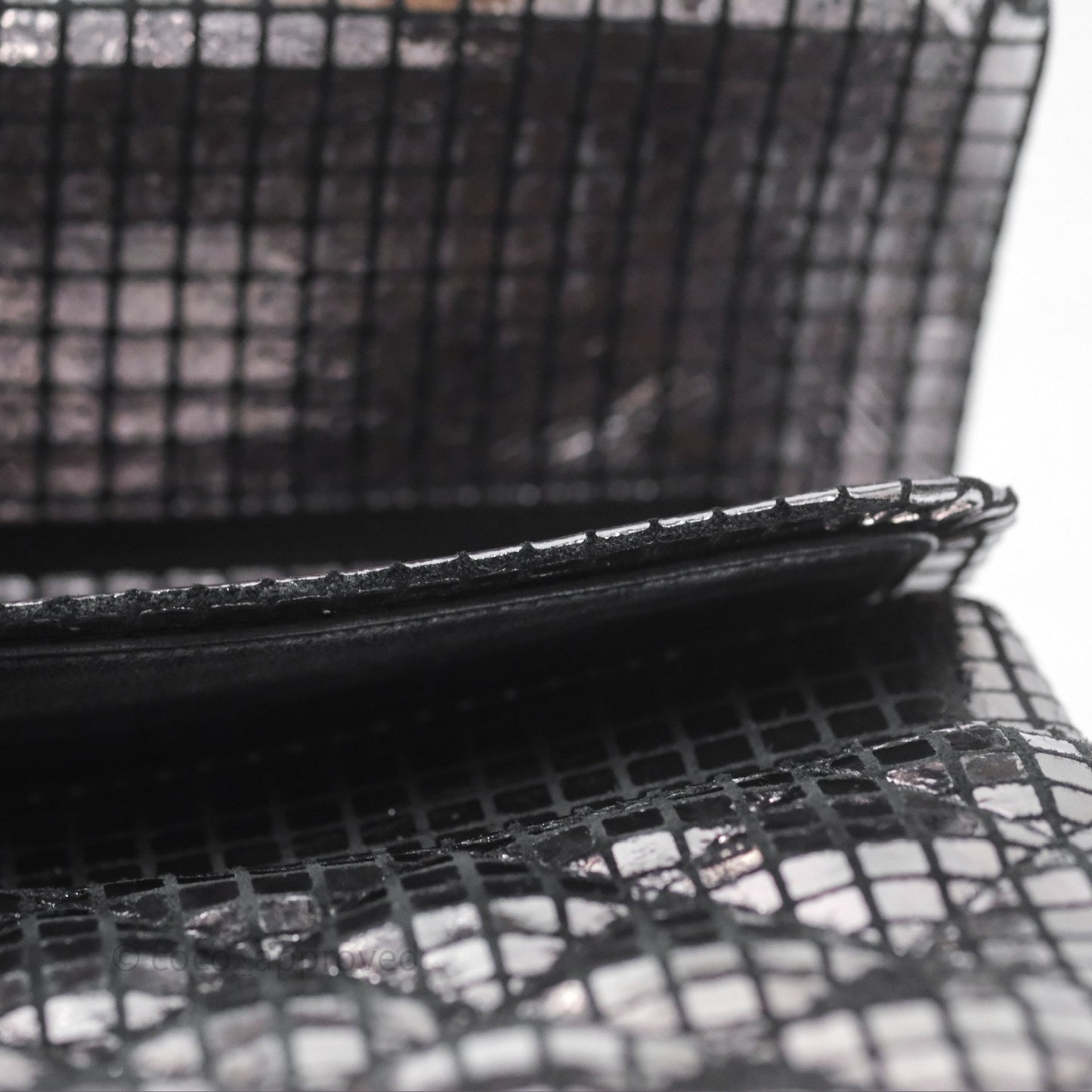 Chanel Mirror Reissue 2.55 Quilted Silver Suede Calfskin Gun Metal Hardware