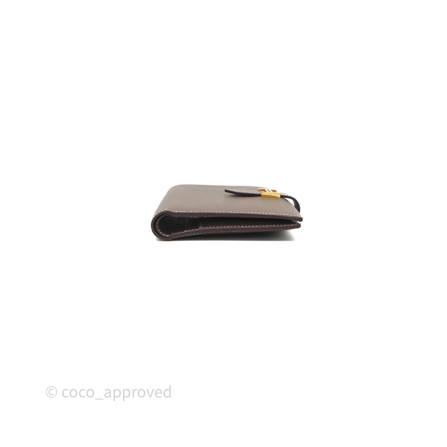 Hermès Bearn Compact Wallet Etoupe Epsom Gold Hardware