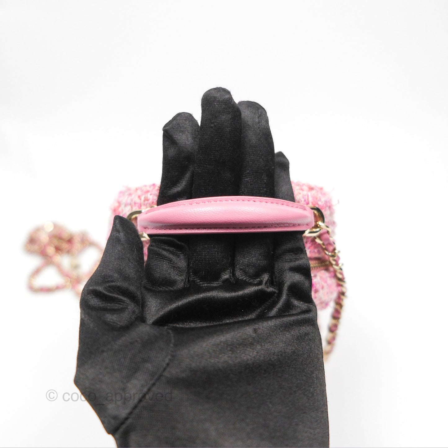 Chanel Classic Mini Backpack Pink Tweed Gold Hardware