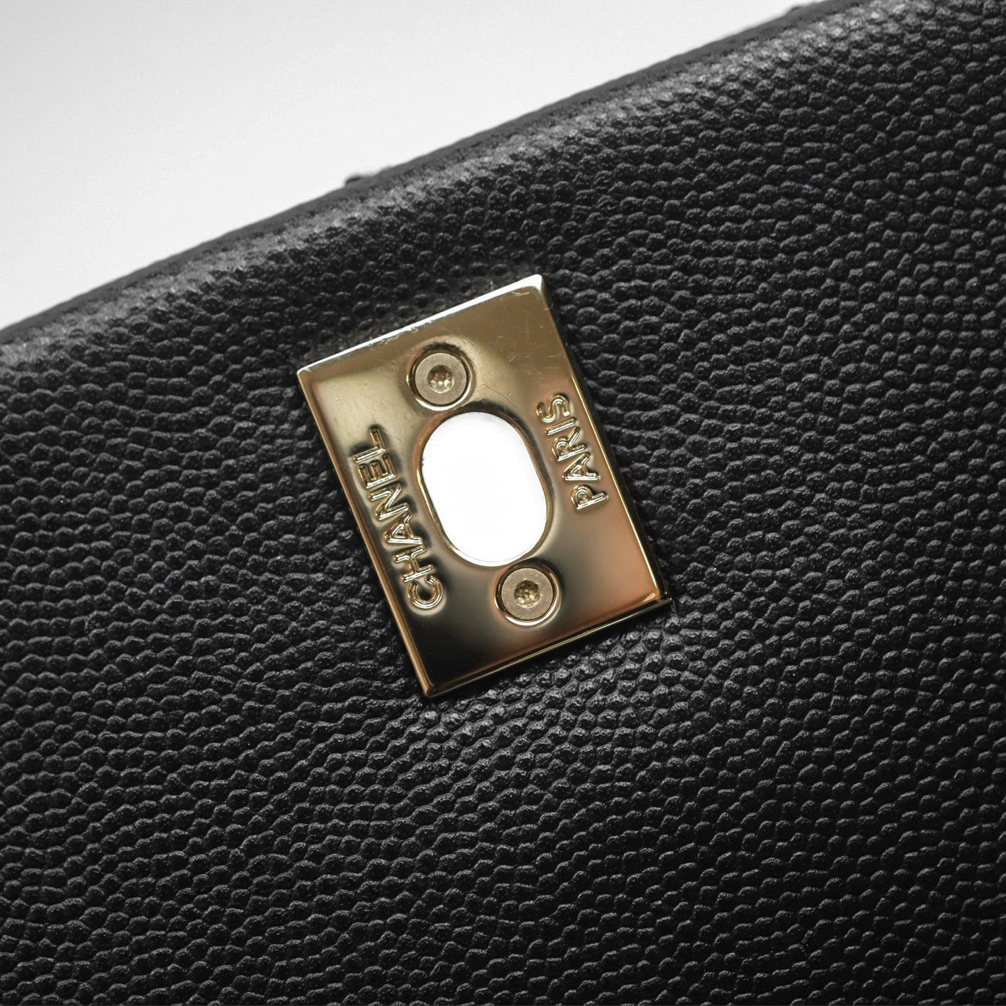 Chanel Small Coco Handle Quilted Black Caviar Gold Hardware