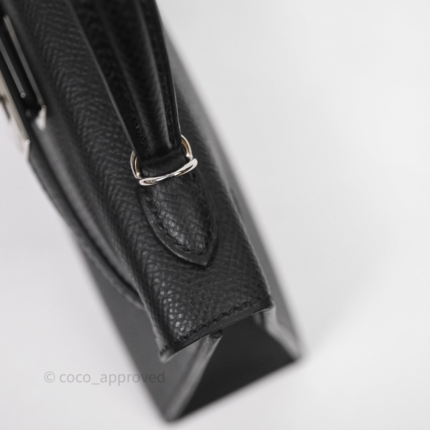 Hermès Mini Kelly Black Noir 89 Epsom Palladium Hardware