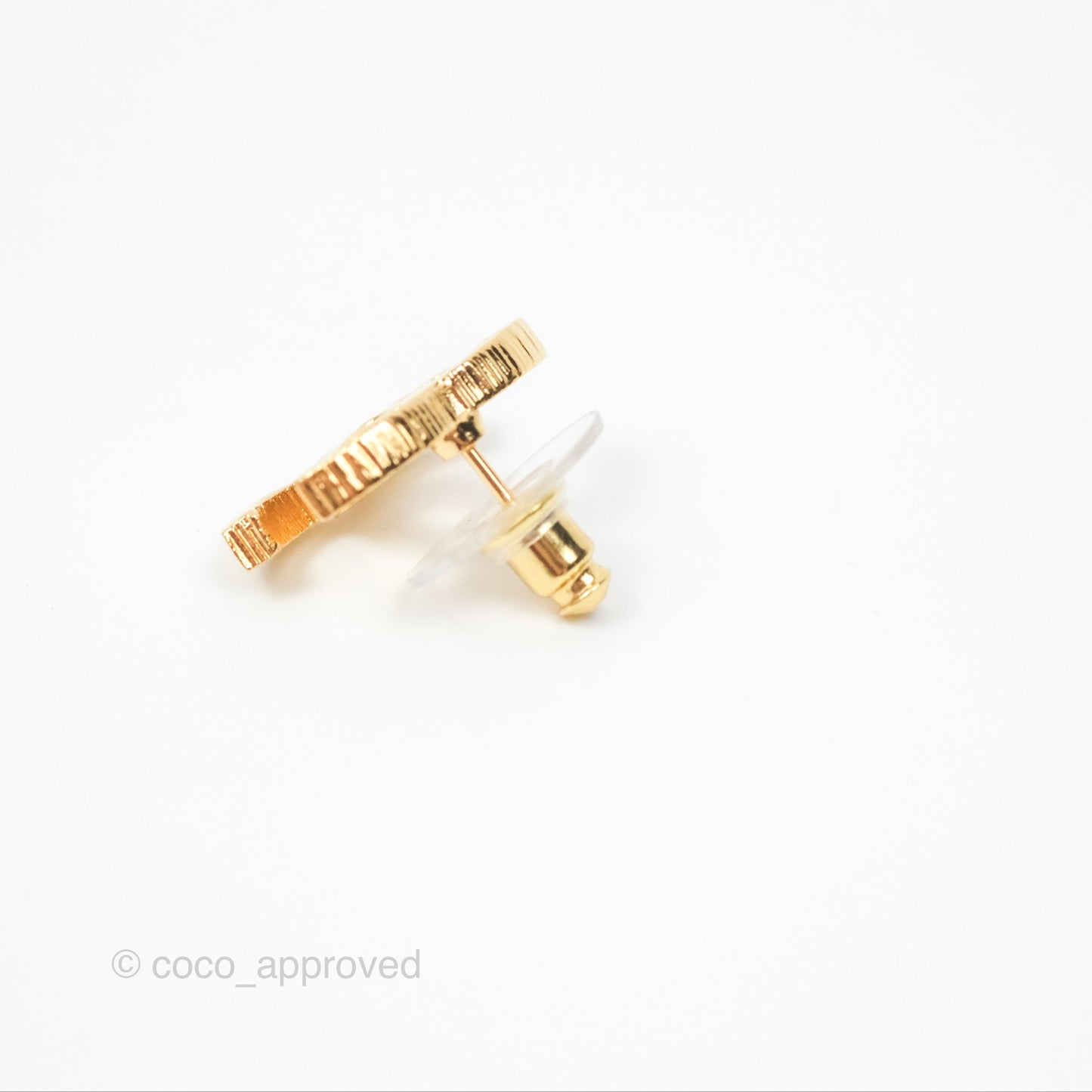 Chanel CC Earrings Gold Tone 24C