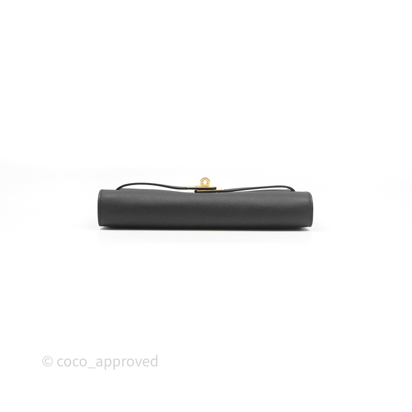 Hermès Kelly To Go Wallet Noir 89 Epsom Gold Hardware