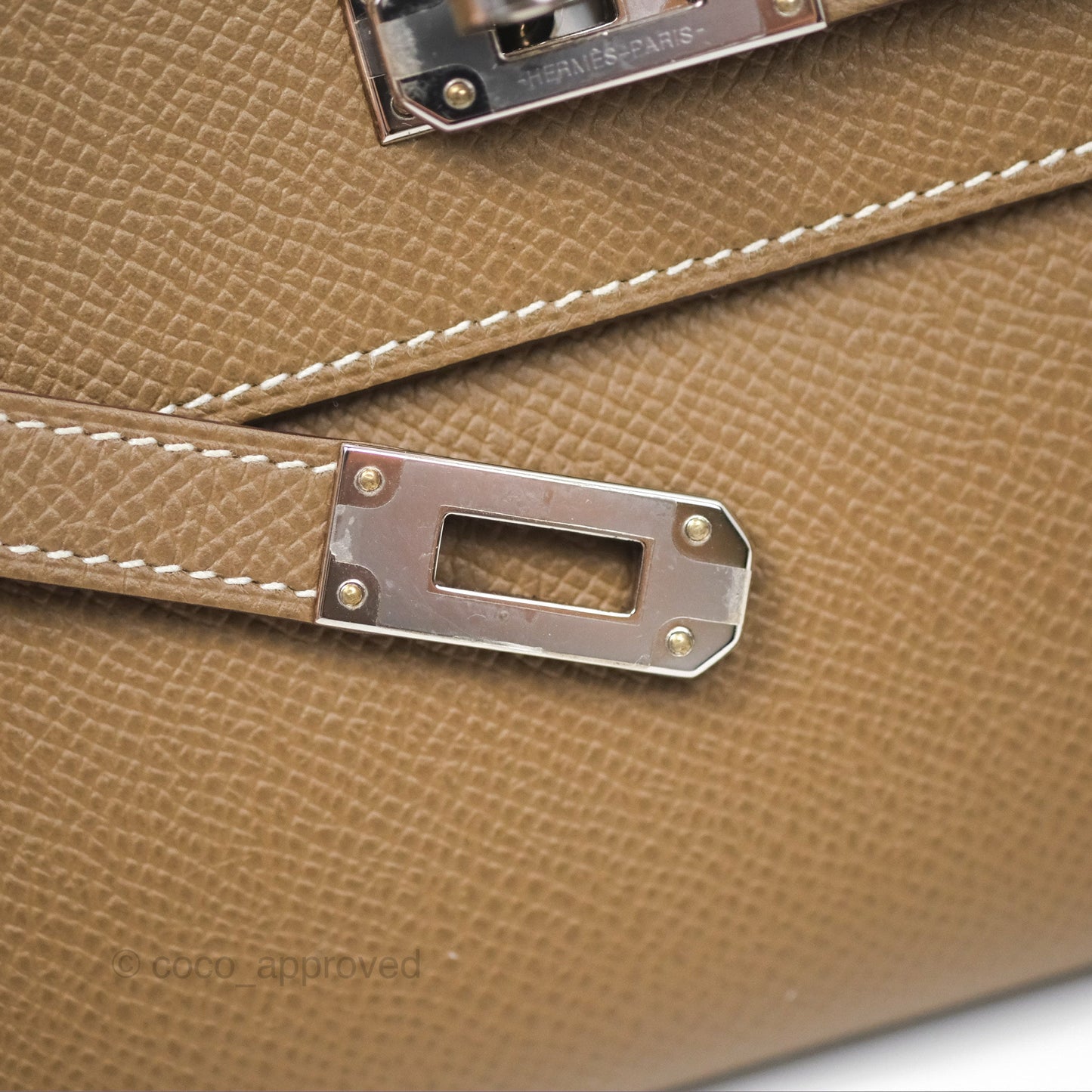 Hermès Kelly To Go Wallet Etoupe 18 Epsom Palladium Hardware