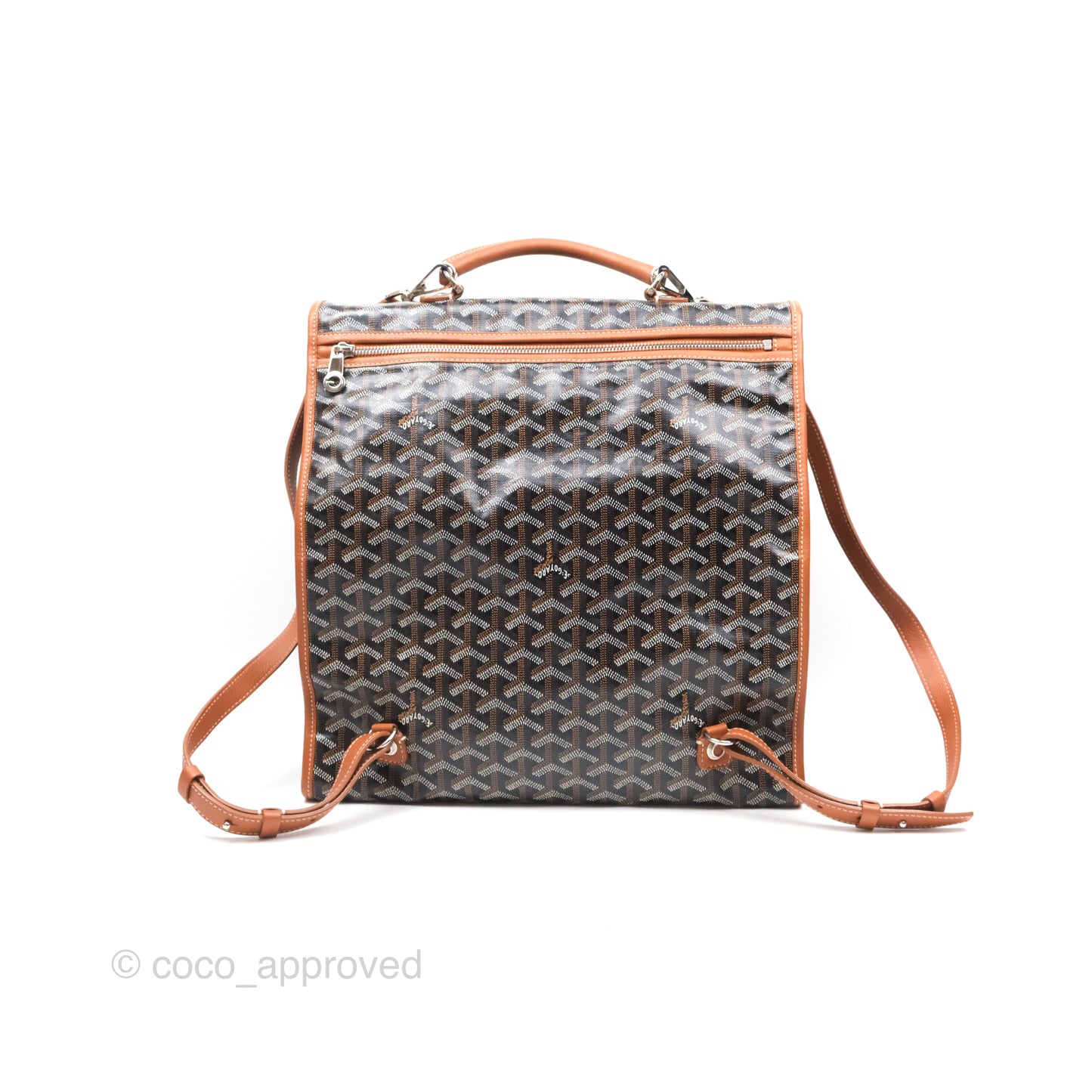 Goyard Saint Léger Backpack Black/ Tan