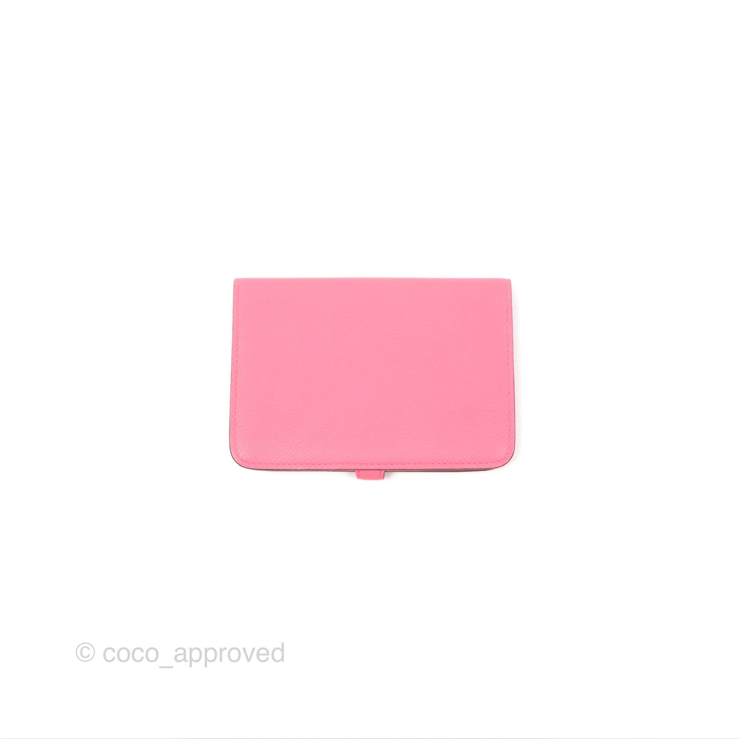Hermes Dogon Compact Wallet Rose Azalée Evercolor Palladium Hardware
