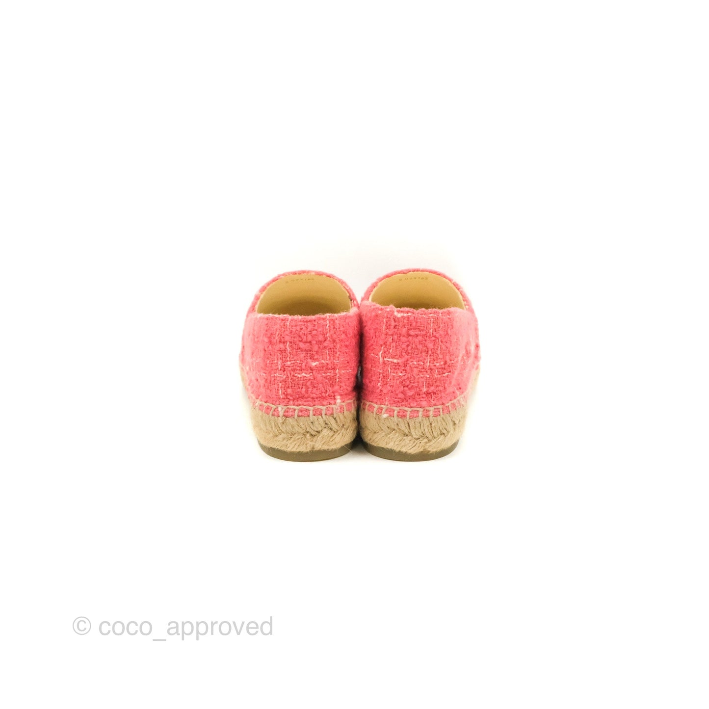 Chanel Espadrille Black Pink Tweed Size 39