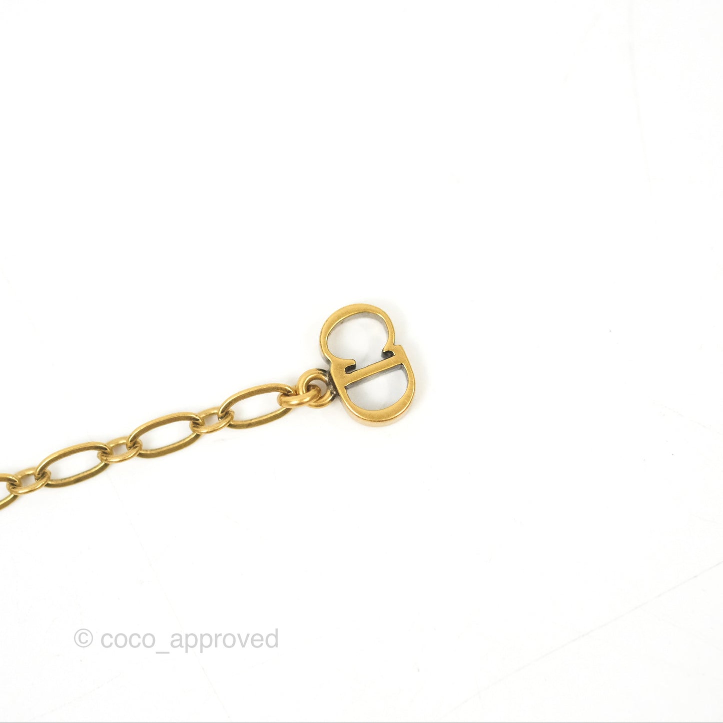 Dior J'adior Ribbon Choker Necklace Black Aged Gold Tone