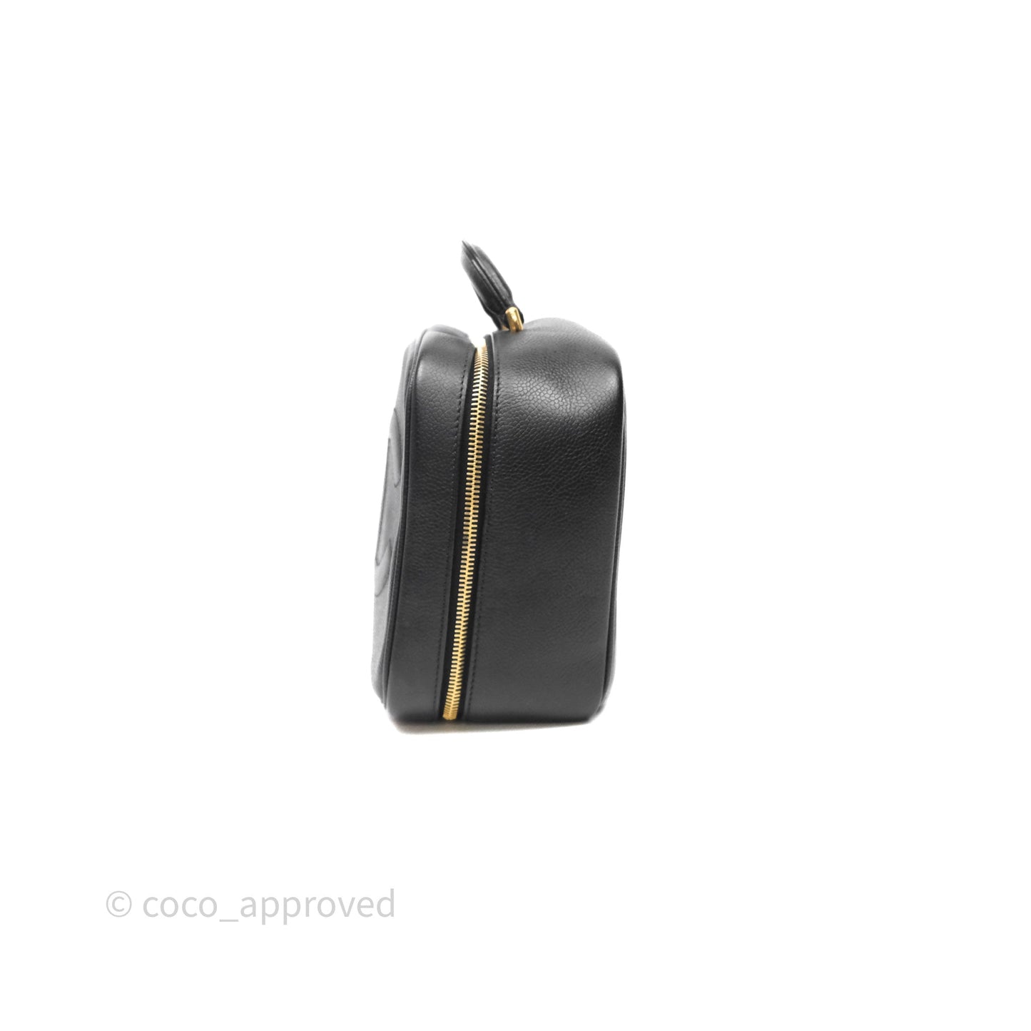 Chanel Vintage Timeless Vanity Case Caviar 24K Gold Hardware