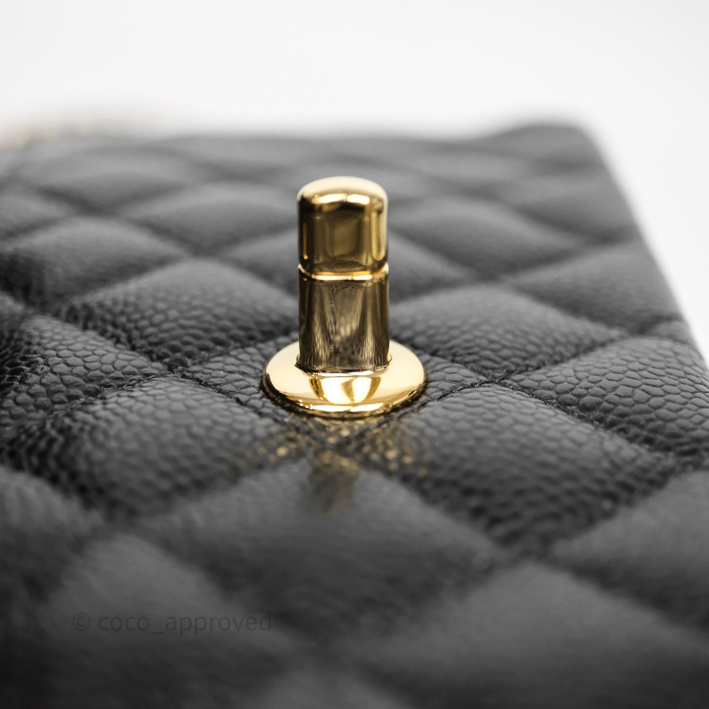 Chanel Classic M/L Medium Flap Quilted Black Caviar Gold Hardware