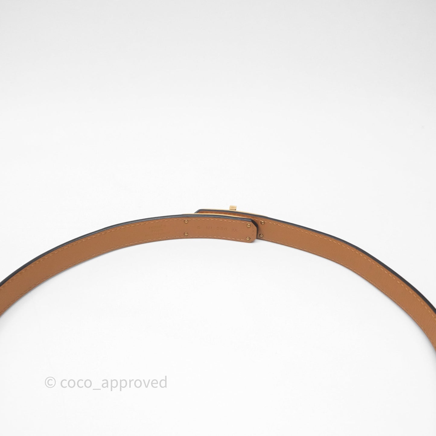Hermès Kelly Buckle Belt Etoupe Epsom Rose Gold Hardware