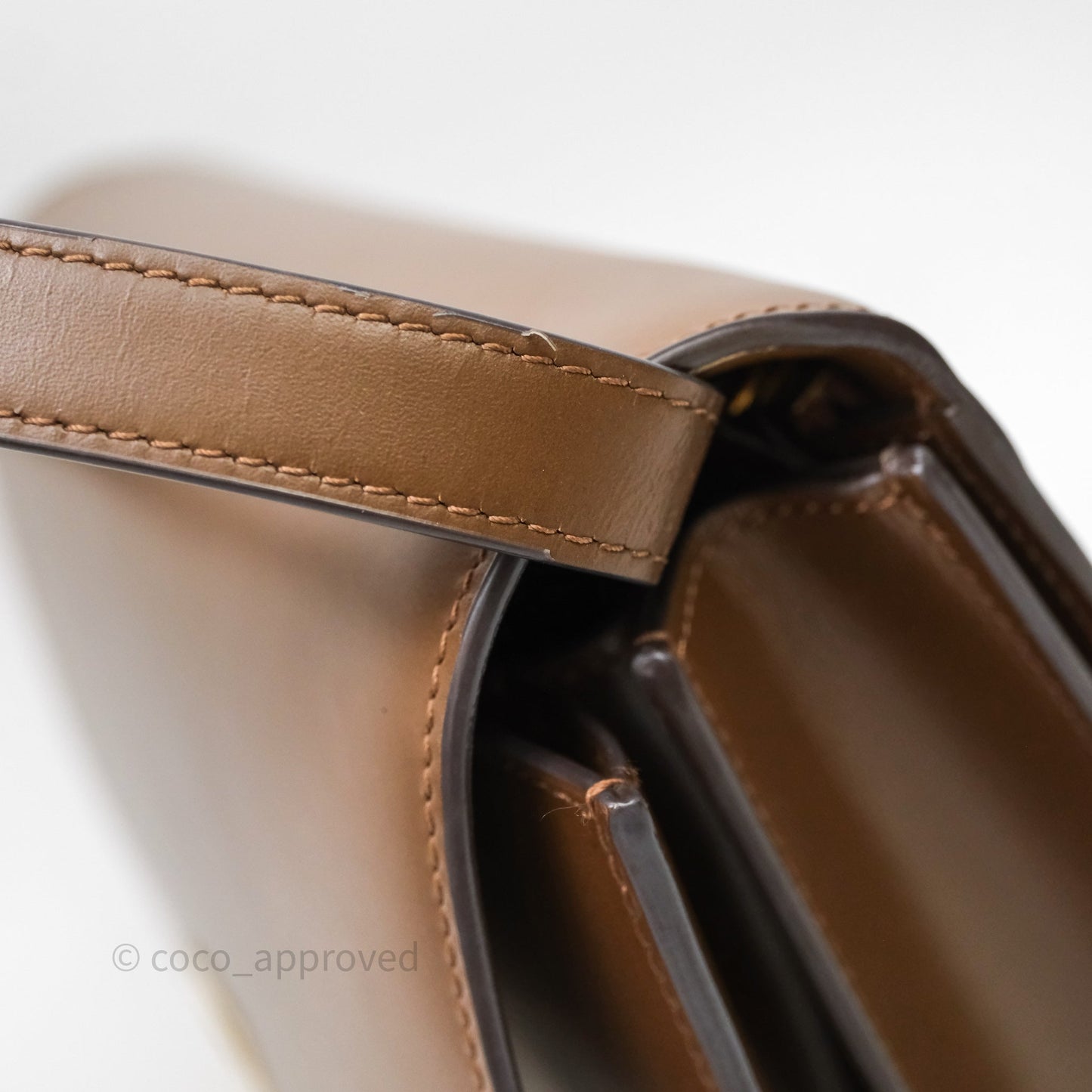 Celine Medium Classic Box Flap Caramel Calfskin