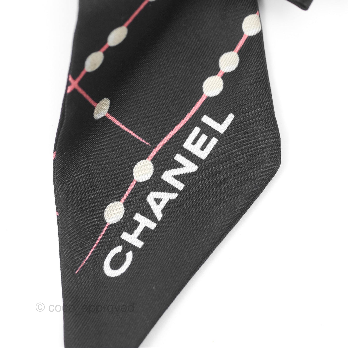 Chanel Bow Silk Hair Accessory Black