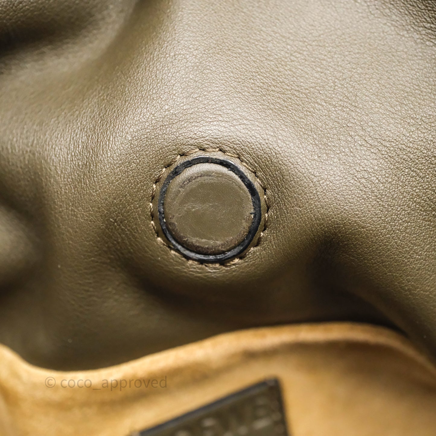 Loewe Flamenco Clutch Medium in Nappa Calfskin Dark Khaki Green