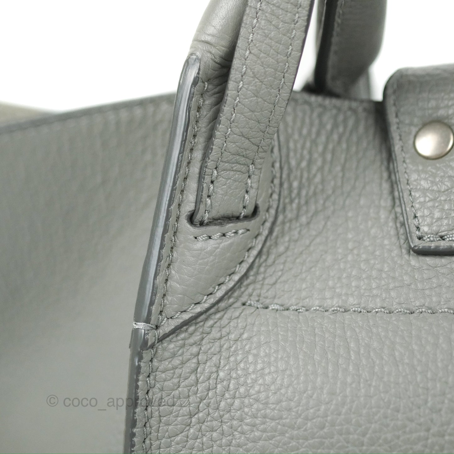 Celine Small Big Bag Grey Supple Grained Leather Silver Hardware