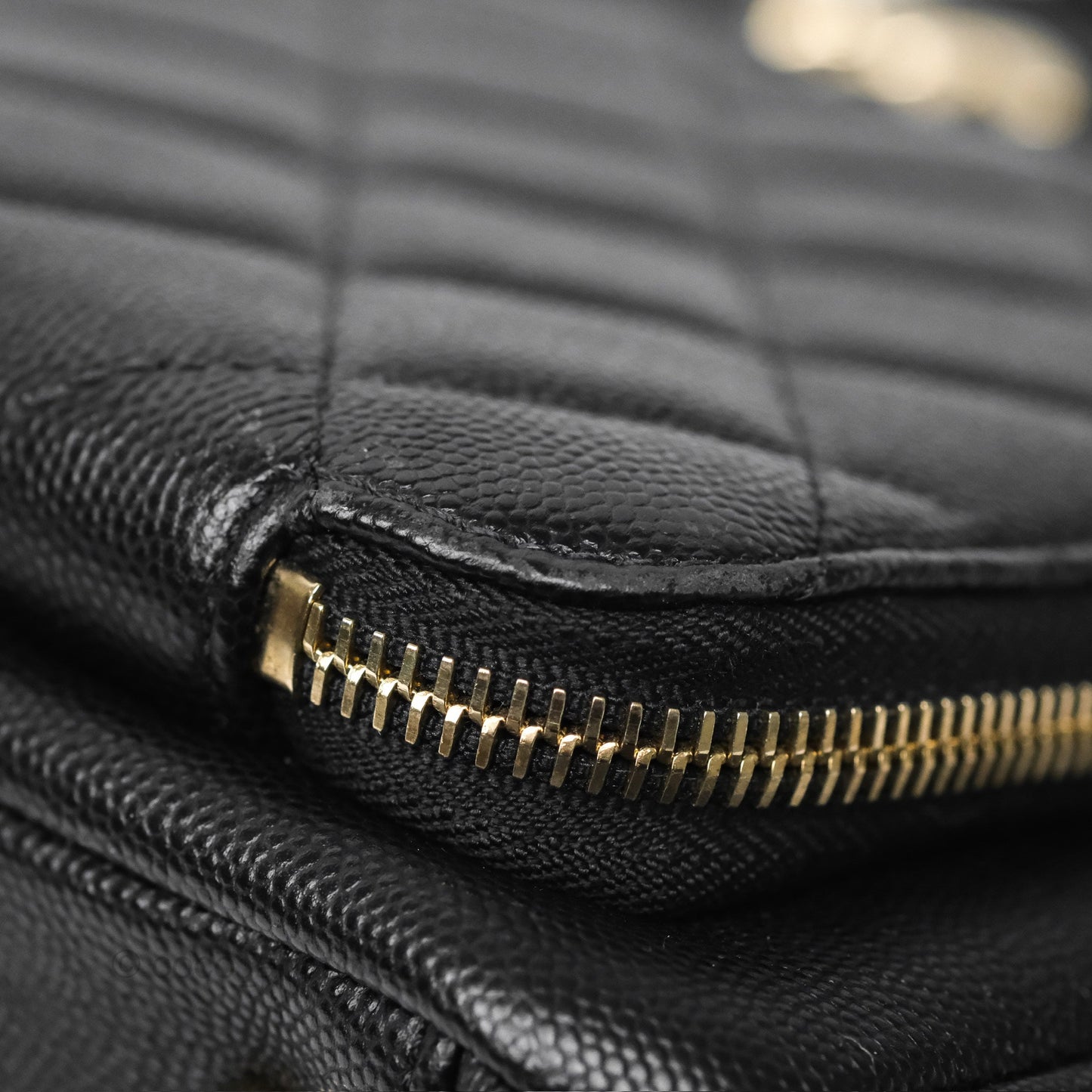 Chanel Small Business Affinity Shopping Bag Black Caviar Gold Hardware