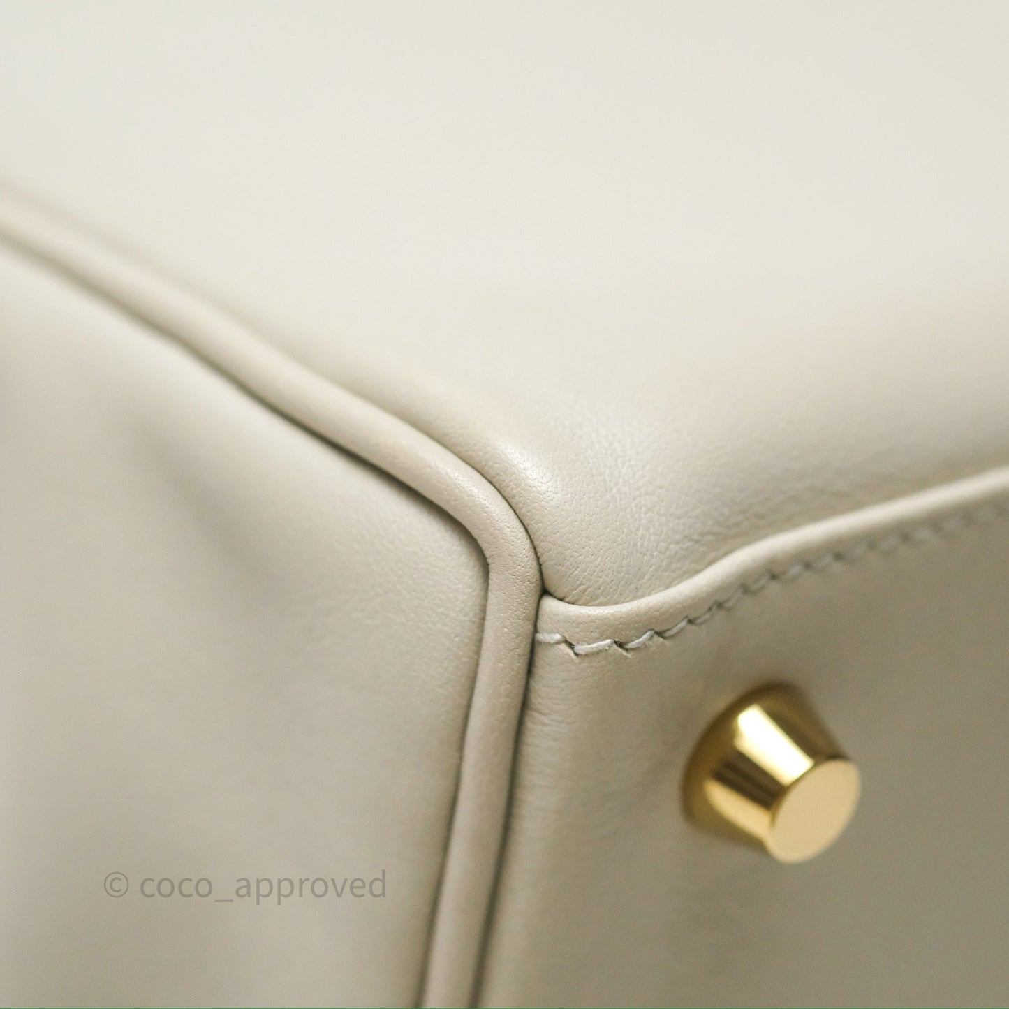 Hermès Retourne Swift Kelly 25 Gris Perle 80 Gold Hardware