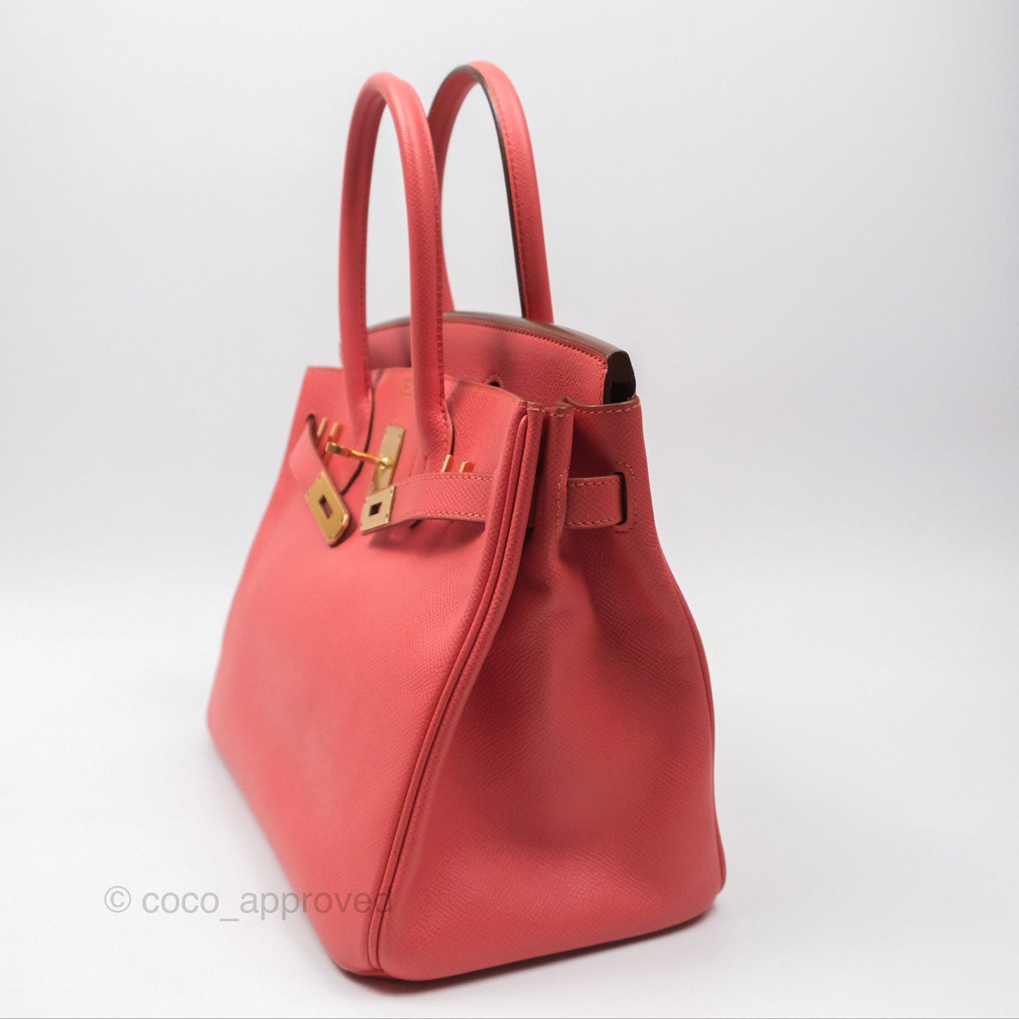 Hermès Birkin 30 Retourne Flamingo I5 Epsom Gold Hardware