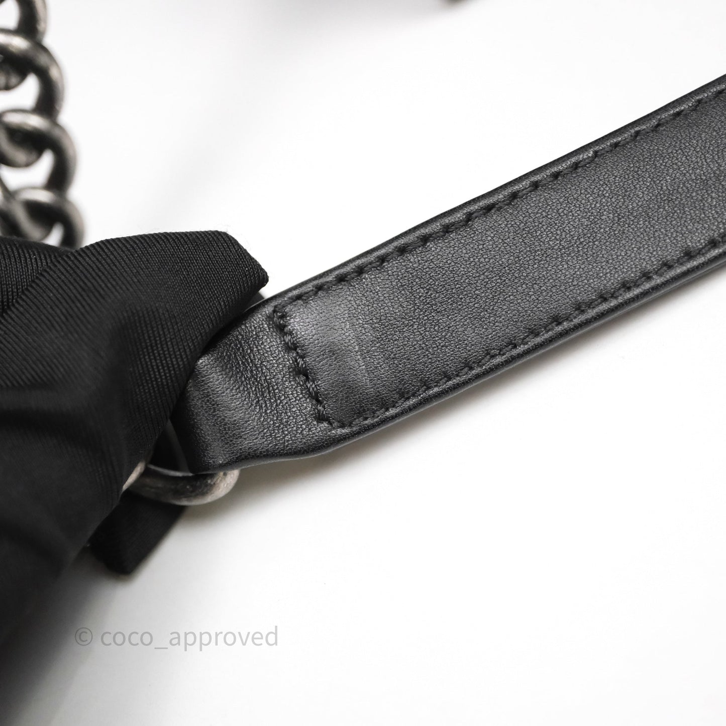 Chanel Medium Boy Quilted Black Lambskin Ruthenium Hardware