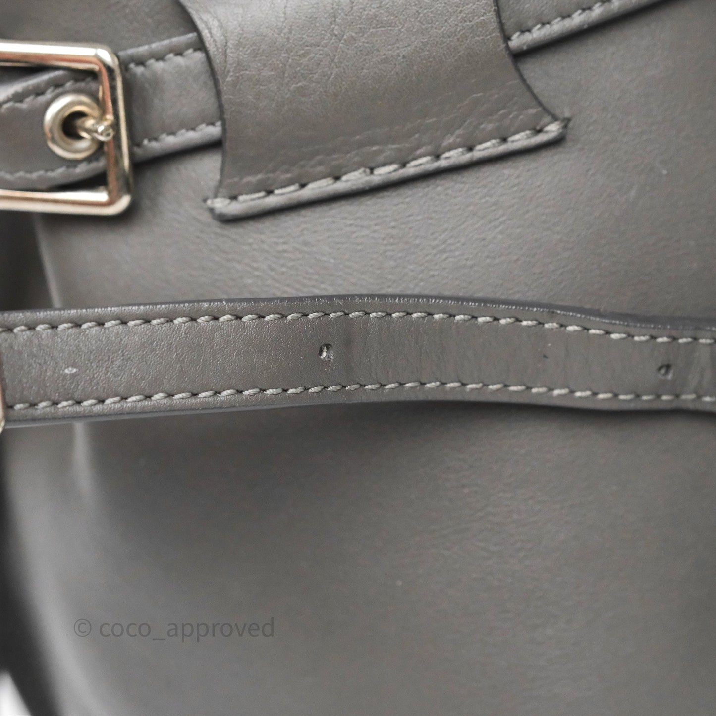 Celine Big Bag Nano Bucket Grey Smooth Calfskin