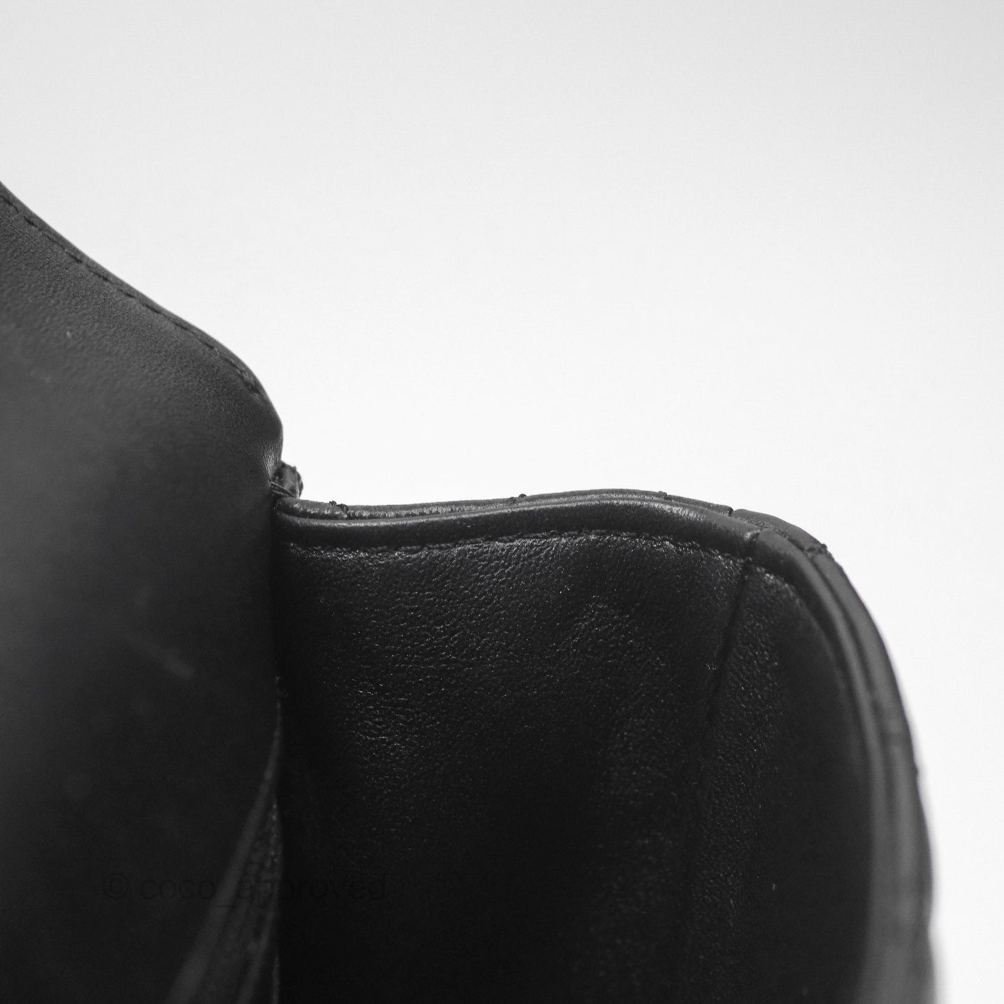 Chanel Flap Bag with Logo Enamel Chain Black Lambskin 22B