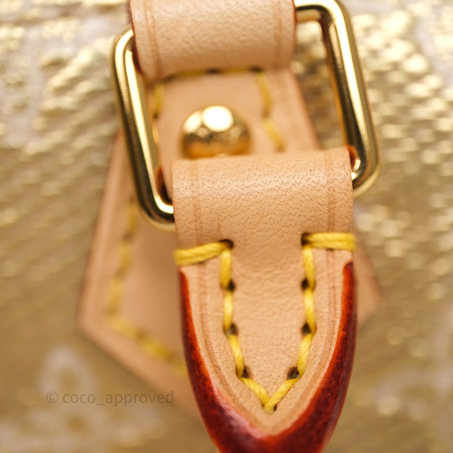 Louis Vuitton Nano Speedy Monogram Gold Jacquard Fabric