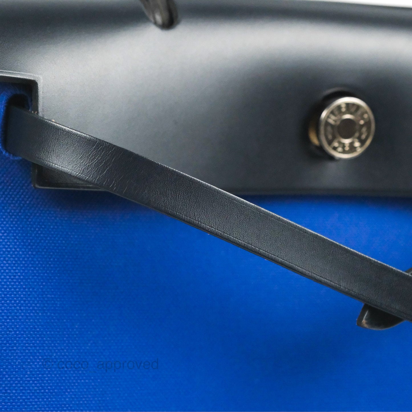 Hermès Herbag Zip 31 Bleu Électrique & Bleu Indigo Canvas Palladium Hardware