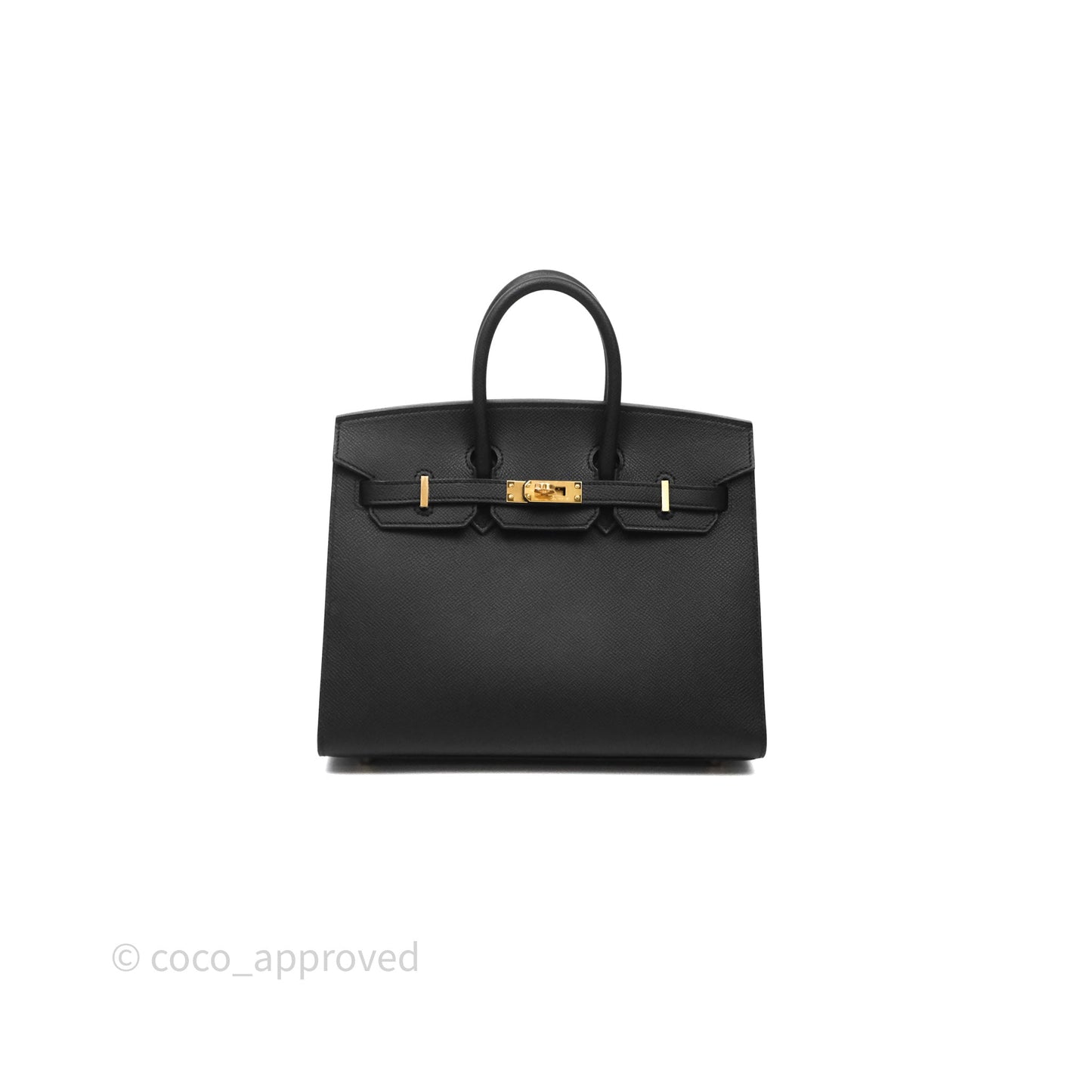 Hermès Birkin Sellier 25 Noir 89 Epsom Gold Hardware