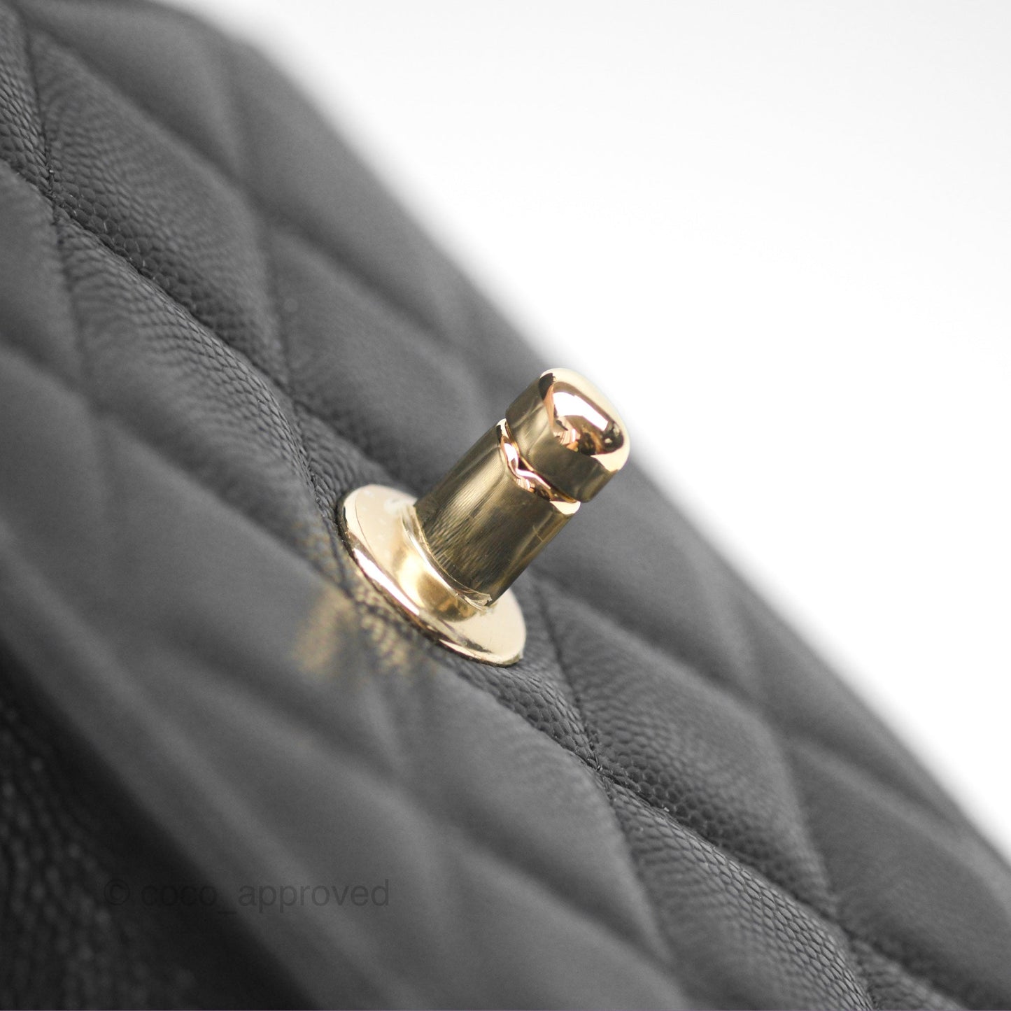 Chanel Classic Quilted Phone Holder Black Caviar Gold Hardware