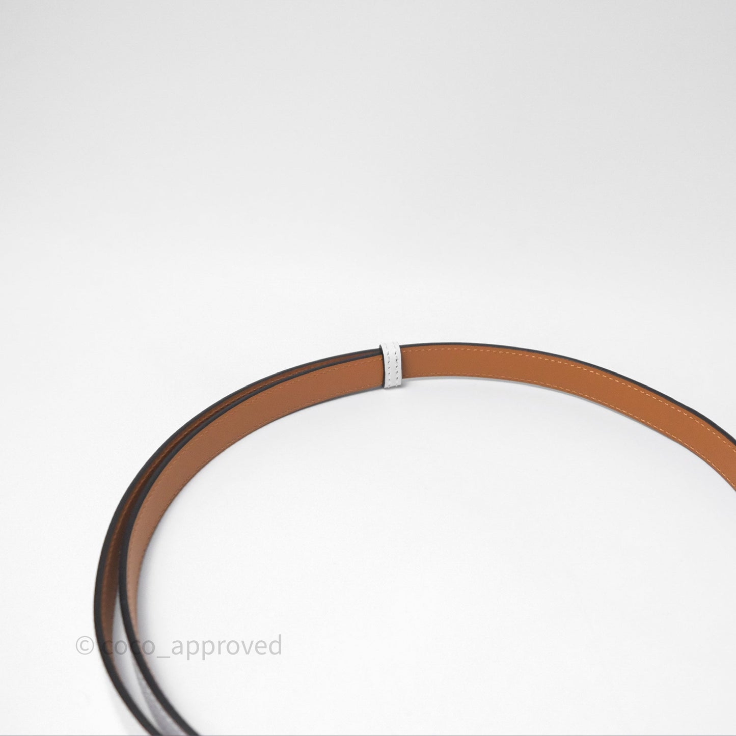 Hermès Kelly 18 Belt 01 Blanc White Epsom Rose Gold Hardware