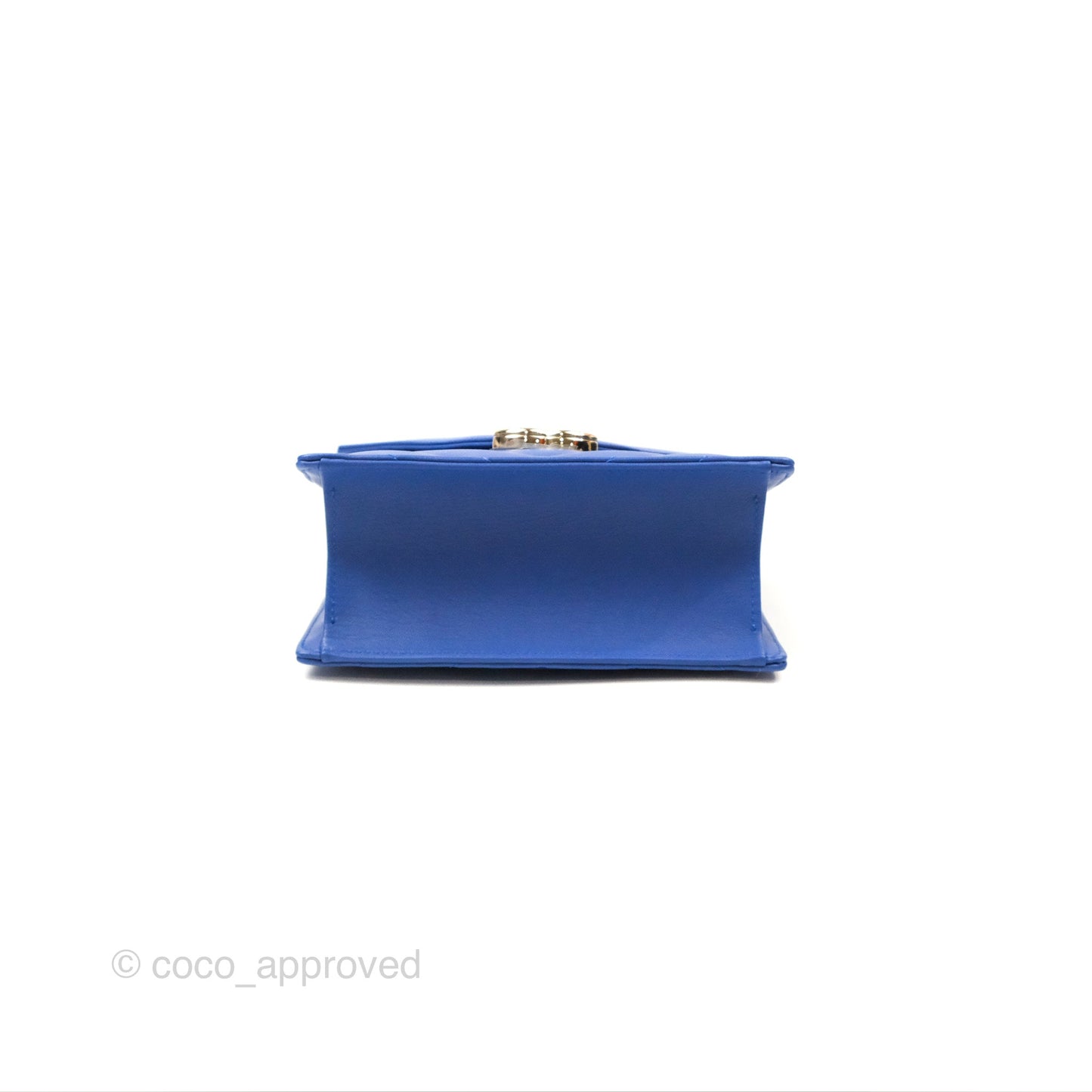 Chanel Chevron Square Envelope Flap Bag Royal Blue 19C