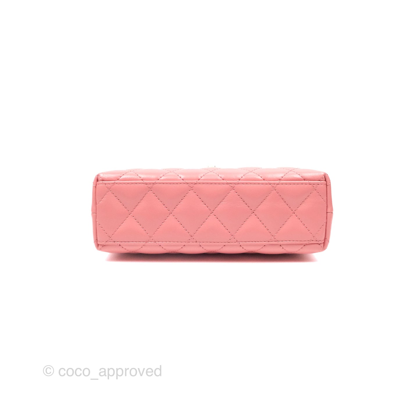 Chanel Kelly Bag Quilted Pink Shiny Calfskin Aged Gold Hardware