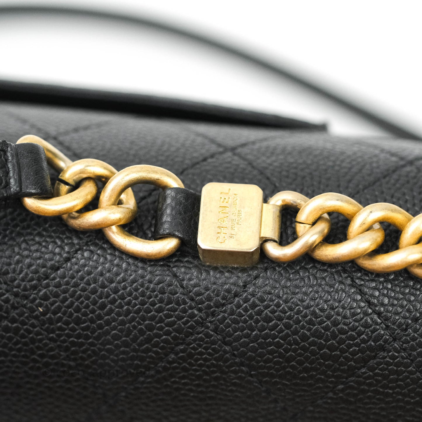 Chanel Chic Affinity Medium Grained Calfskin Black Aged Gold Hardware
