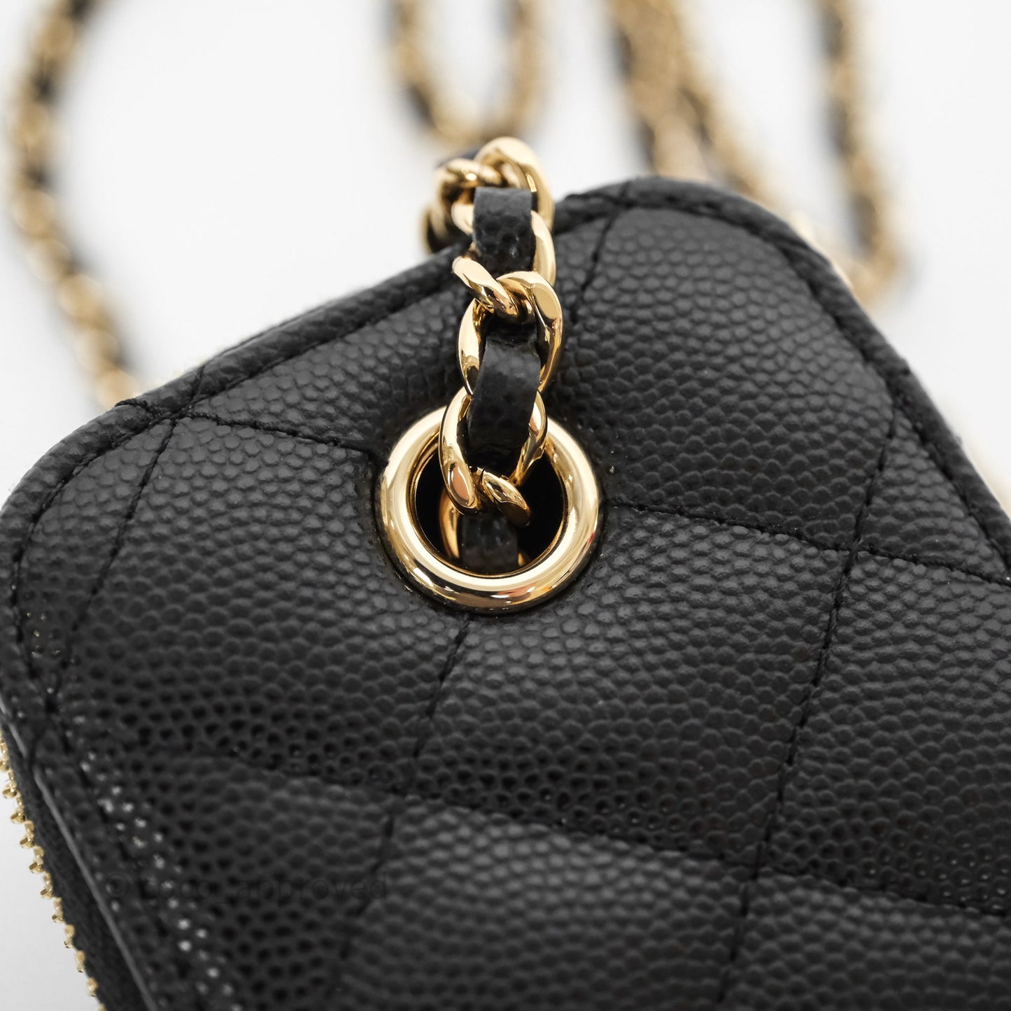 Chanel Mini Vanity With Chain Black Caviar Gold Hardware