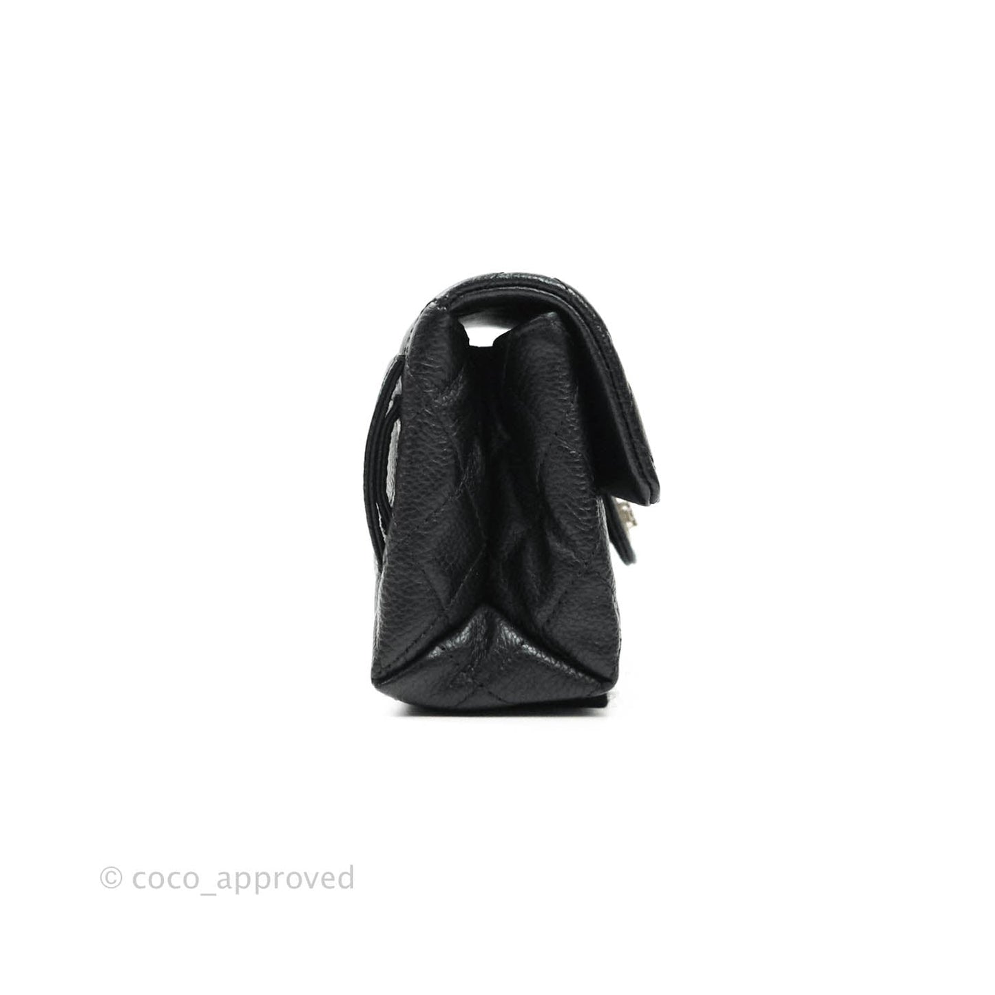 Chanel Reissue Quilted Caviar Belt Bag Black Silver Hardware