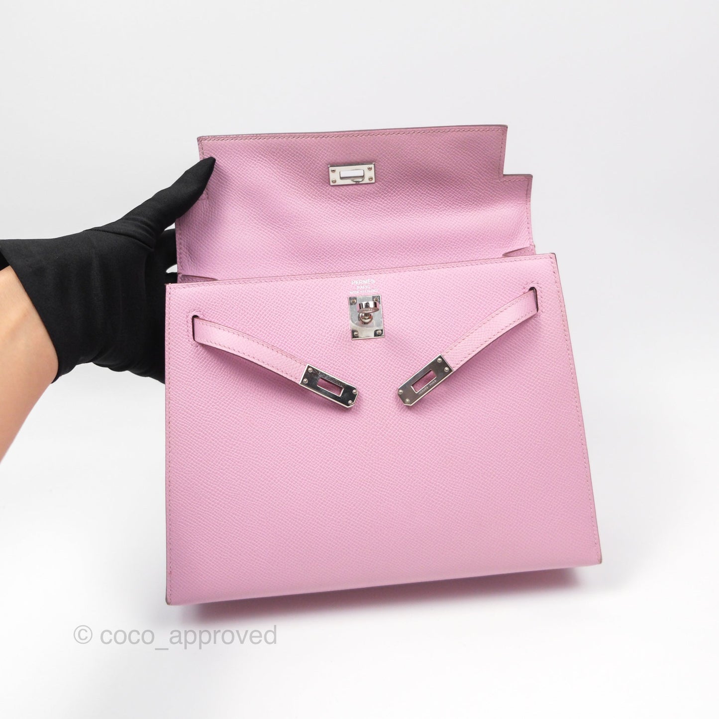 Hermès Sellier Kelly 25 Mauve Sylvestre X9 Epsom Palladium Hardware
