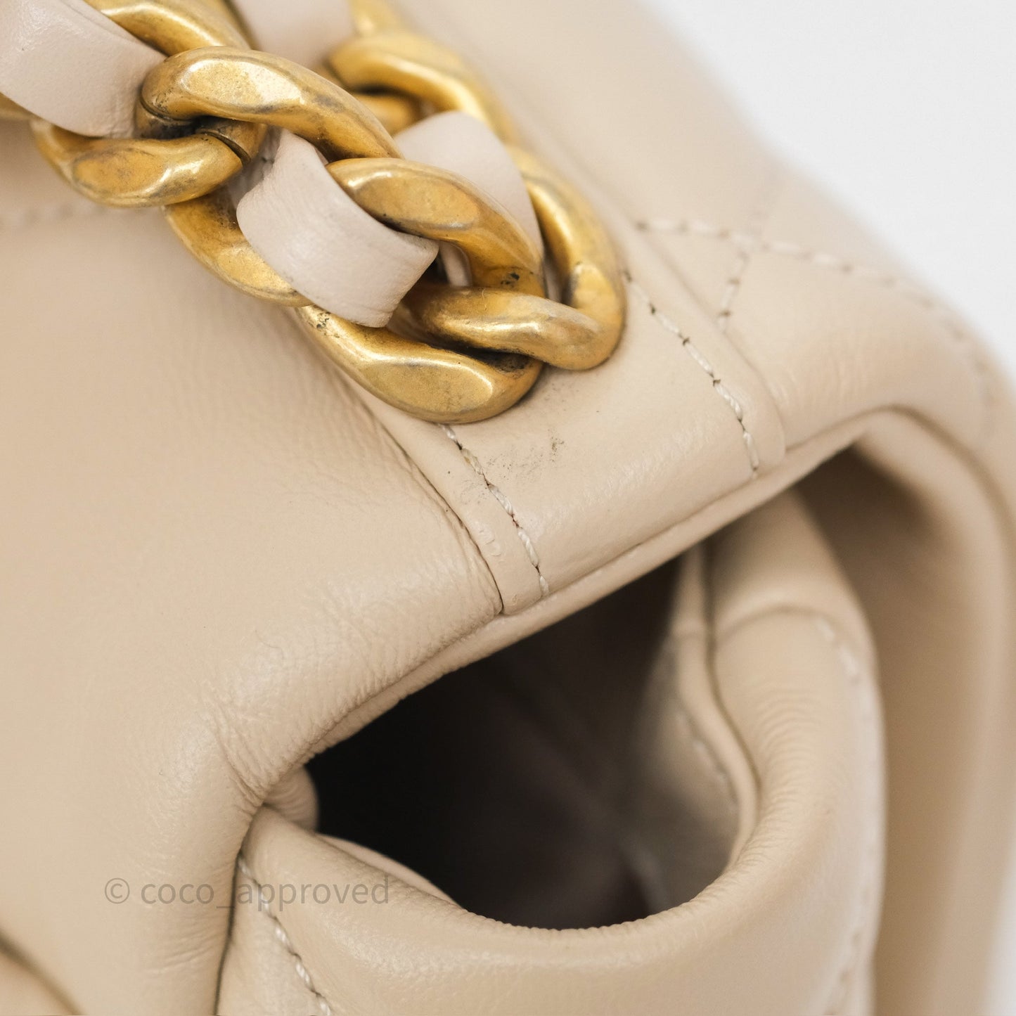 Chanel 19 Small Light Beige Mixed Hardware