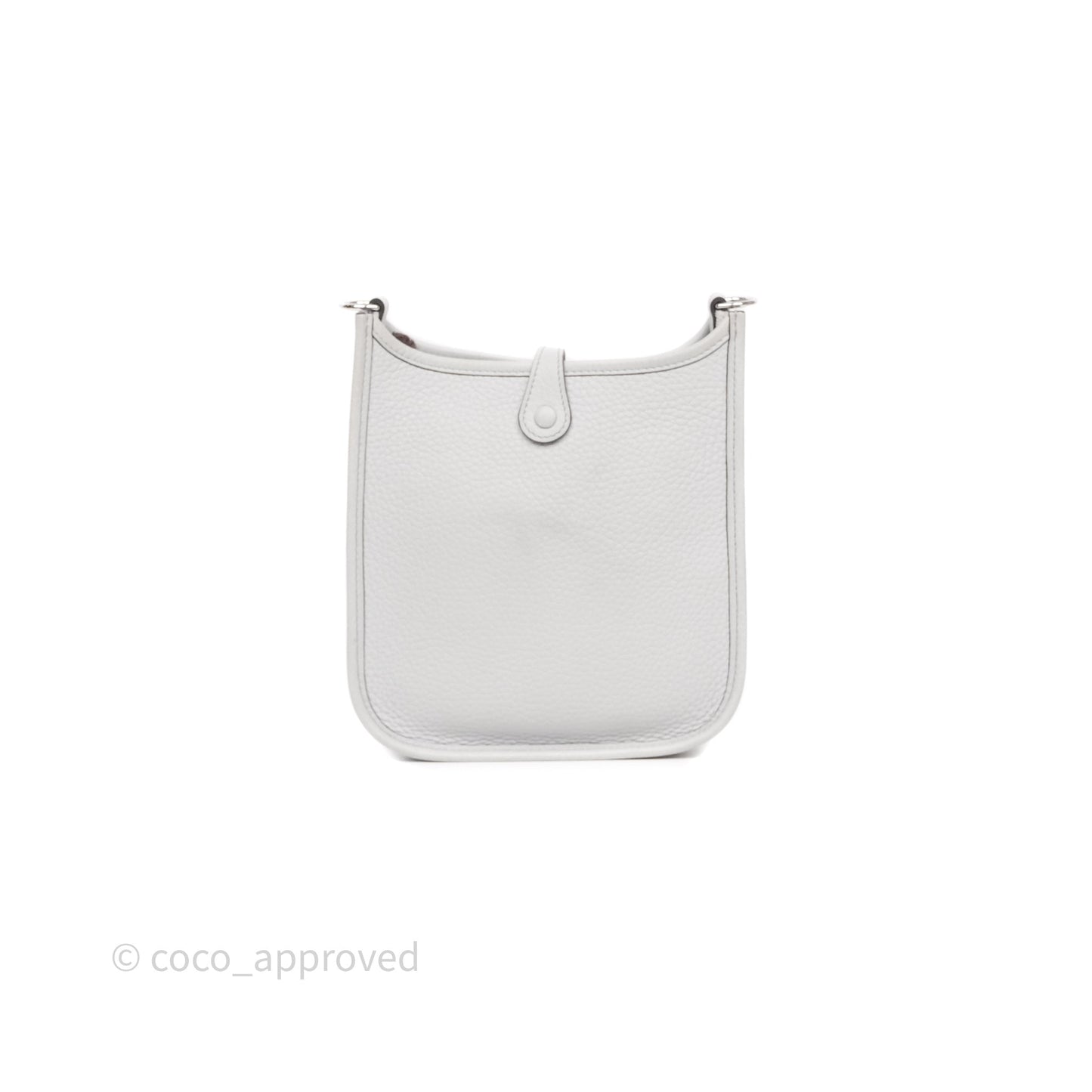 Hermès Mini Evelyne 16 Bleu Pale/Nata 08 Clemence Palladium Hardware