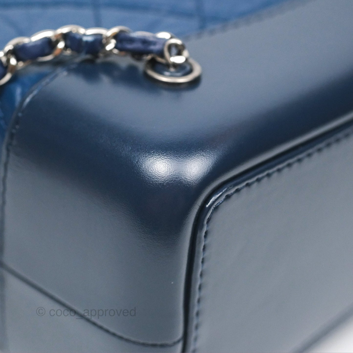 Chanel Small Gabrielle Backpack Navy Aged Calfskin