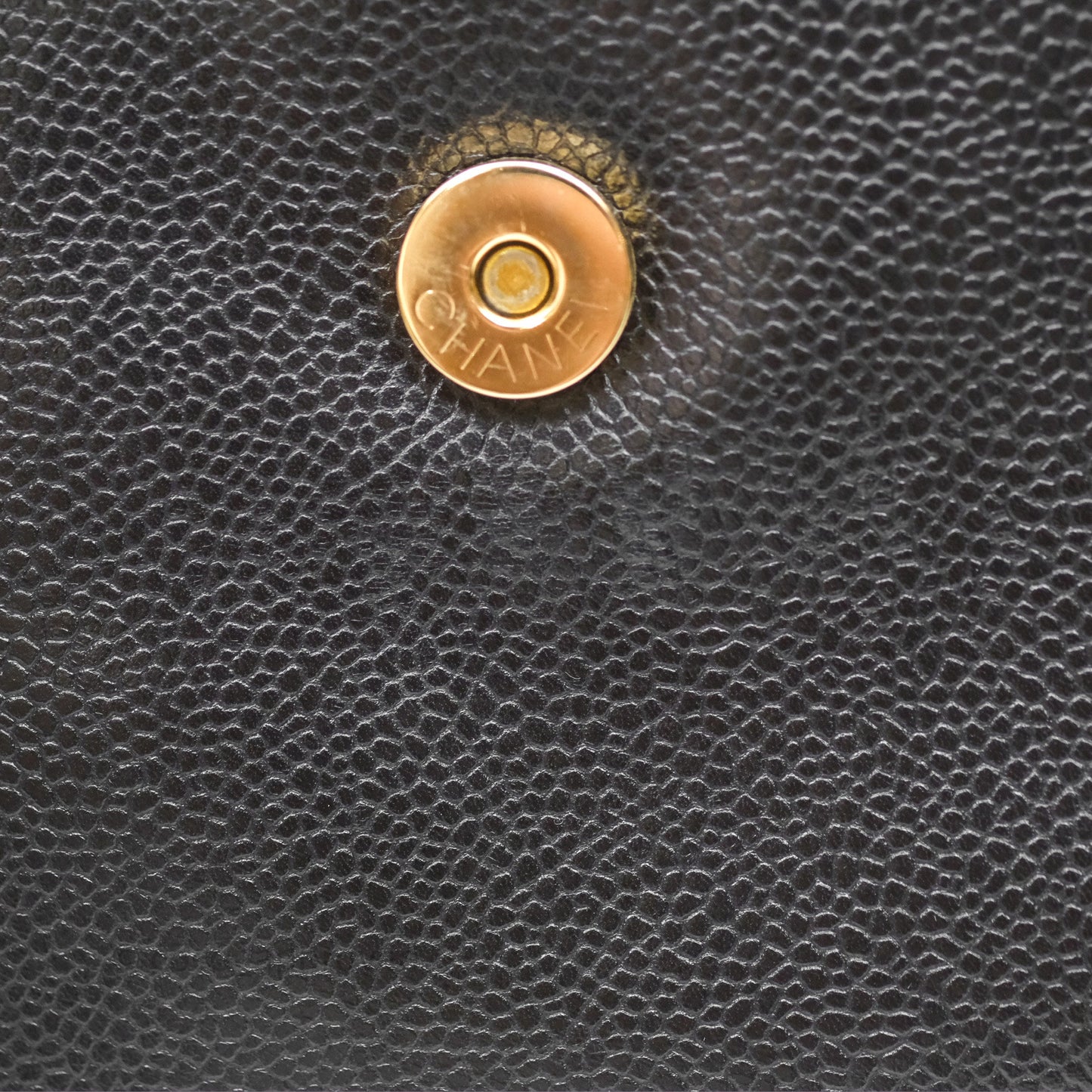 Chanel Vintage CC Camera Bag Black Caviar 24 Gold Hardware