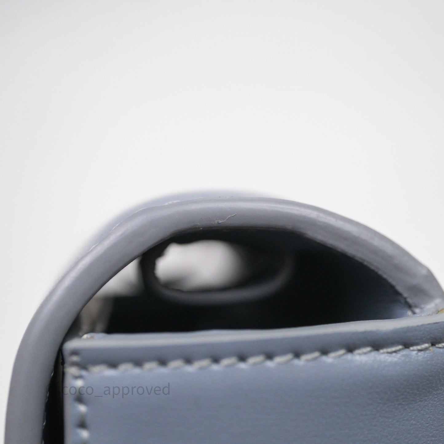 Celine Mini Triomphe Shiny Calfskin Blue Grey